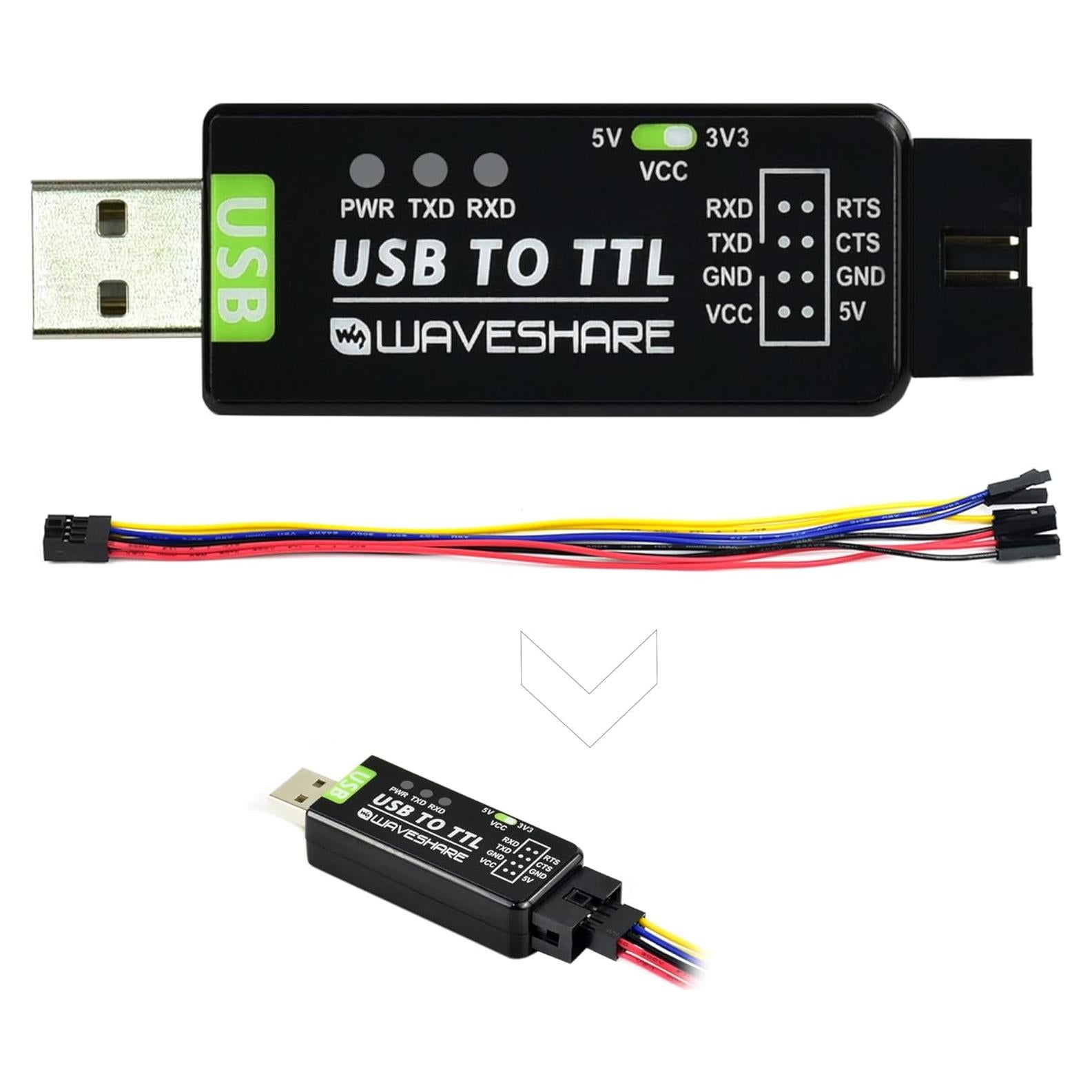 Convertidor USB a TTL Industrial UeeKKoo FT232RNL 18g