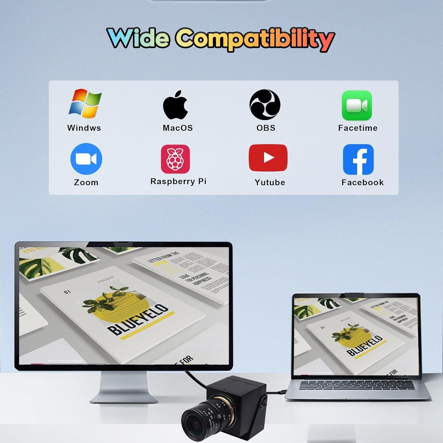 Cámara USB 4K SVPRO con Lente Zoom 2.8-12mm HDMI