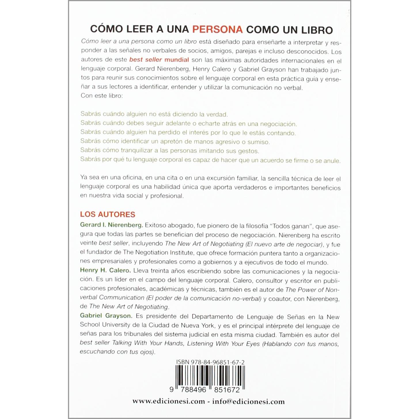 Como leer a una persona como un libro