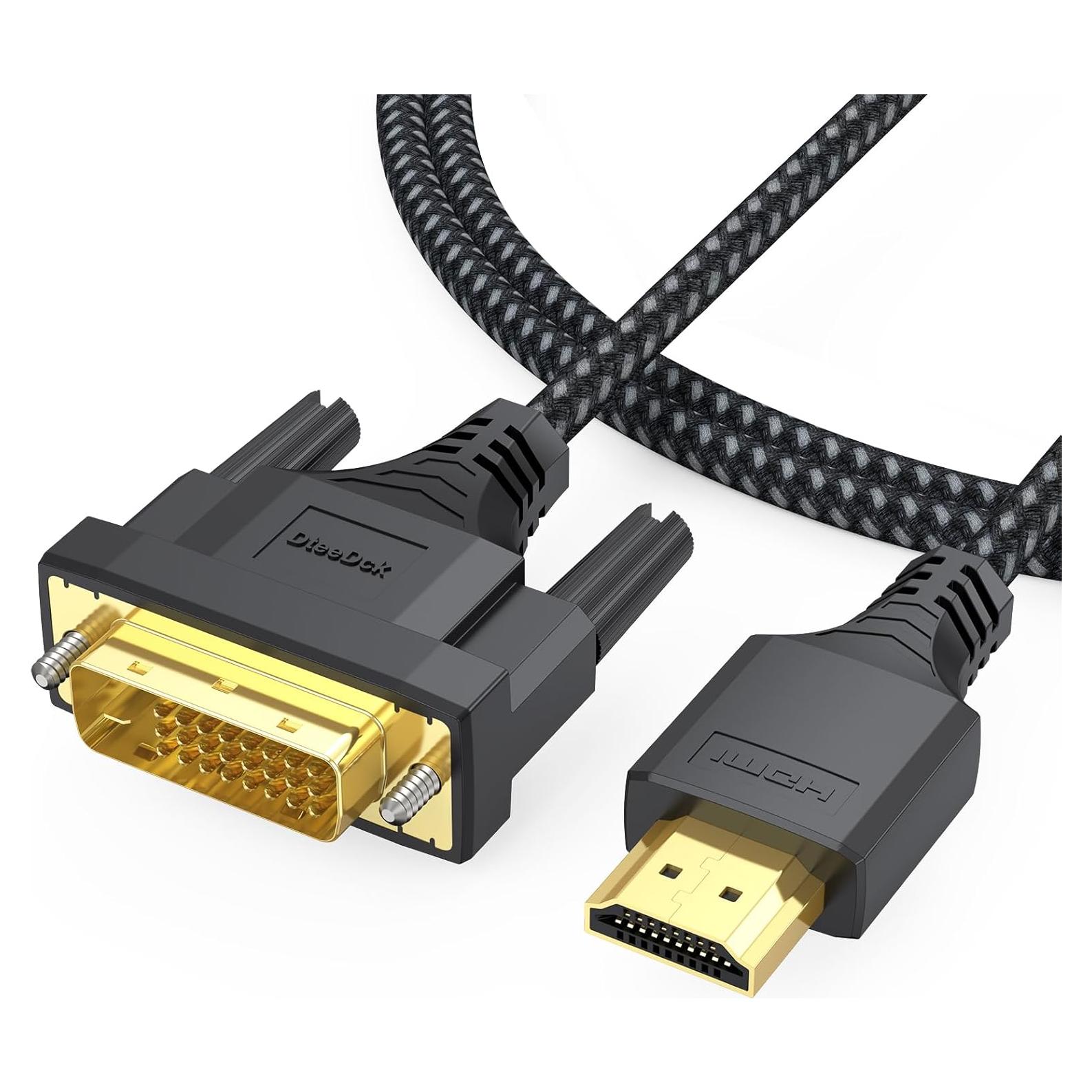 Cable HDMI a DVI 0.91m DteeDck Full HD 1080P Macho a Macho