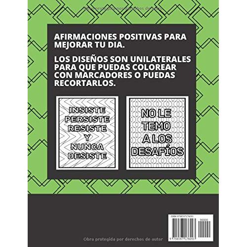 ¡Si Puedes! Libro de Colorear para Aumentar el Autoestima con 35 Frases Motivacionales: Afirmaciones Positivas para Mejorar tu Dia: Alivia Estrés y ... estas Frases Alentadoras (Spanish Edition)