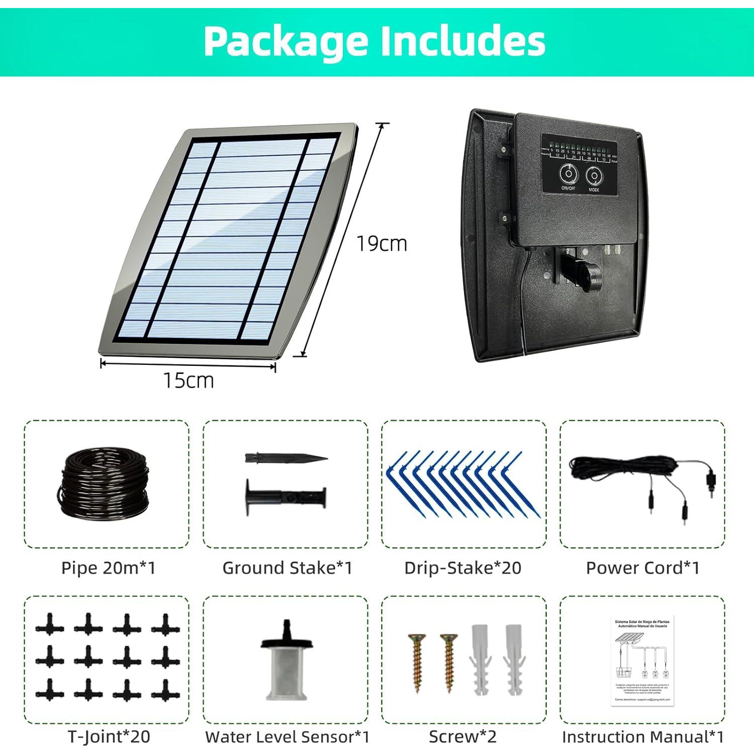 Sistema de Riego por Goteo Solar OHYEAHSPIN 20-30 Macetas