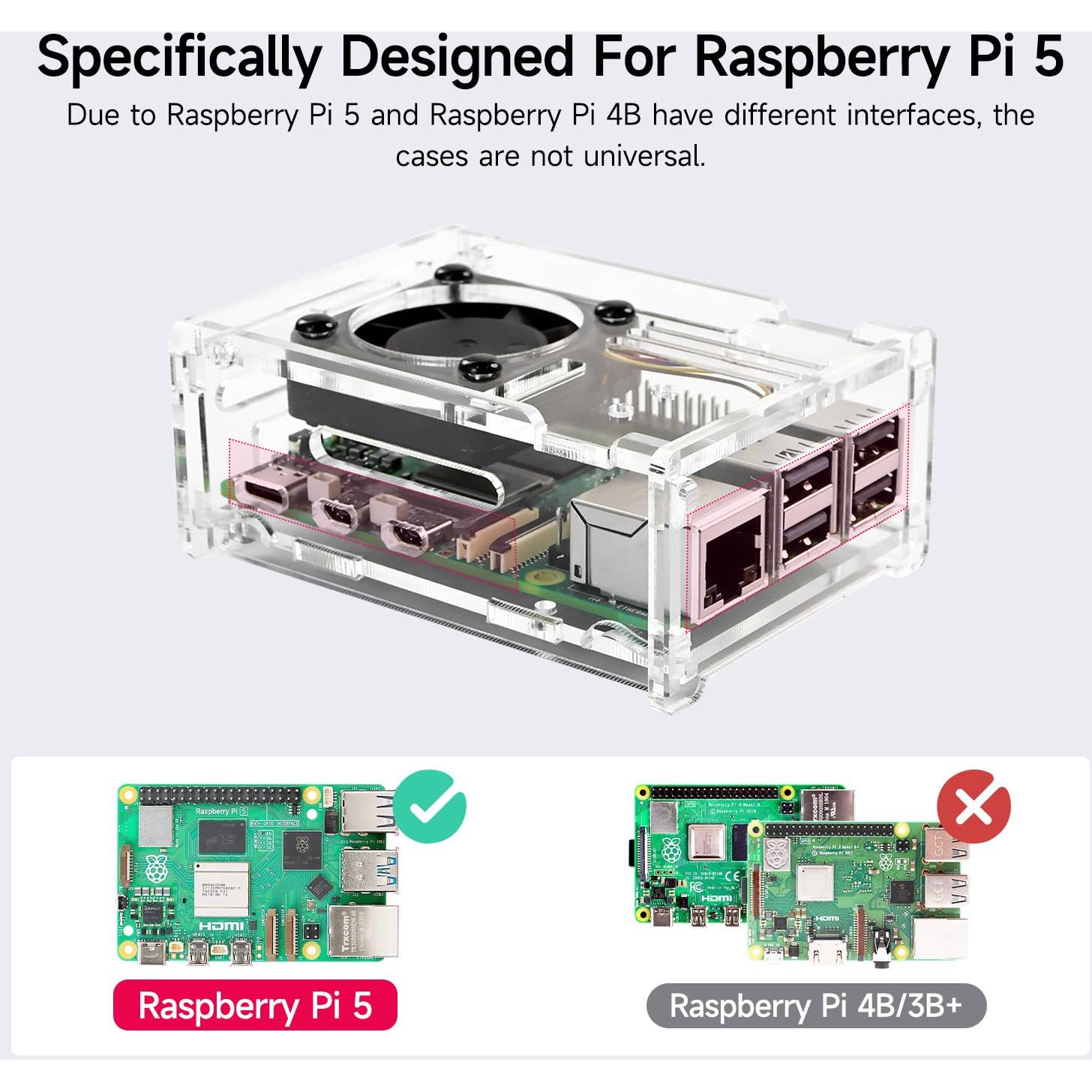 Kit de disipador de calor Yahboom para Raspberry Pi 5 con ventilador PWM