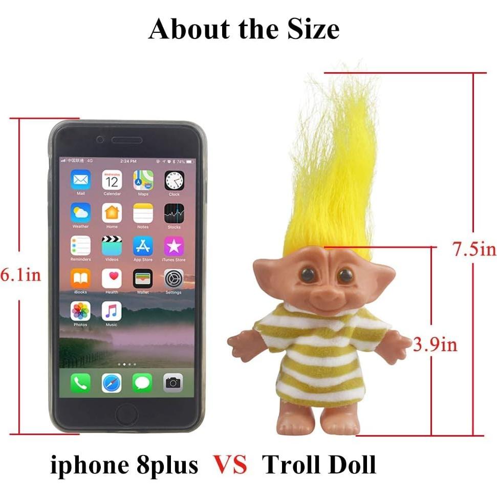 Muñecas Troll Vintage Yintlilocn 19 cm Coloridas para Colección