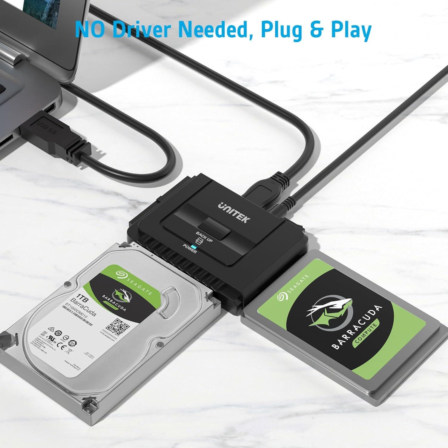 Adaptador Externo USB 3.0 a IDE/SATA Unitek Y-3322 2.5/3.5"