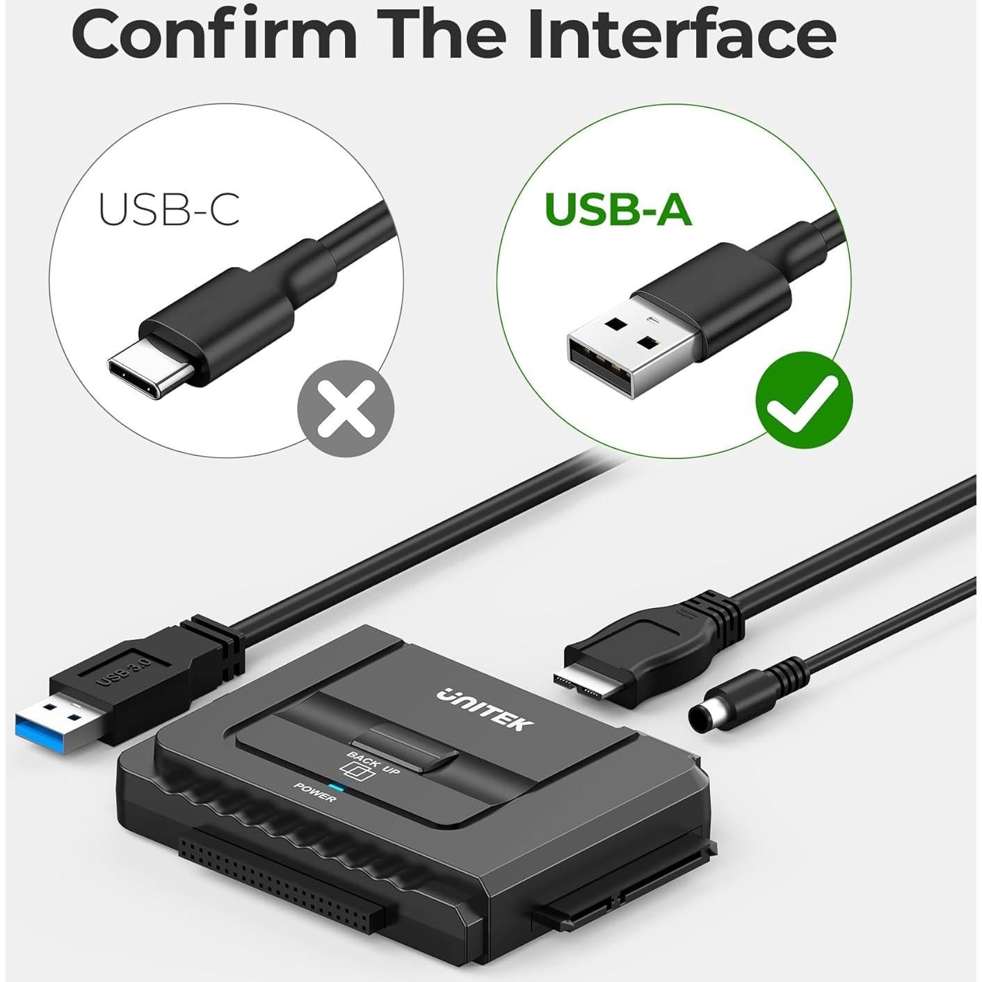 Adaptador Externo USB 3.0 a IDE/SATA Unitek Y-3322 2.5/3.5"