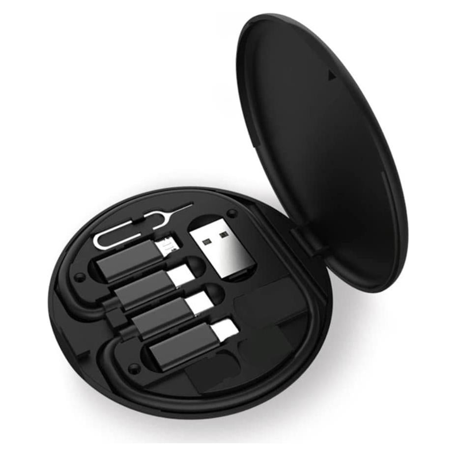 Adaptador multifuncional USB-C QS-03 con soporte y almacenamiento