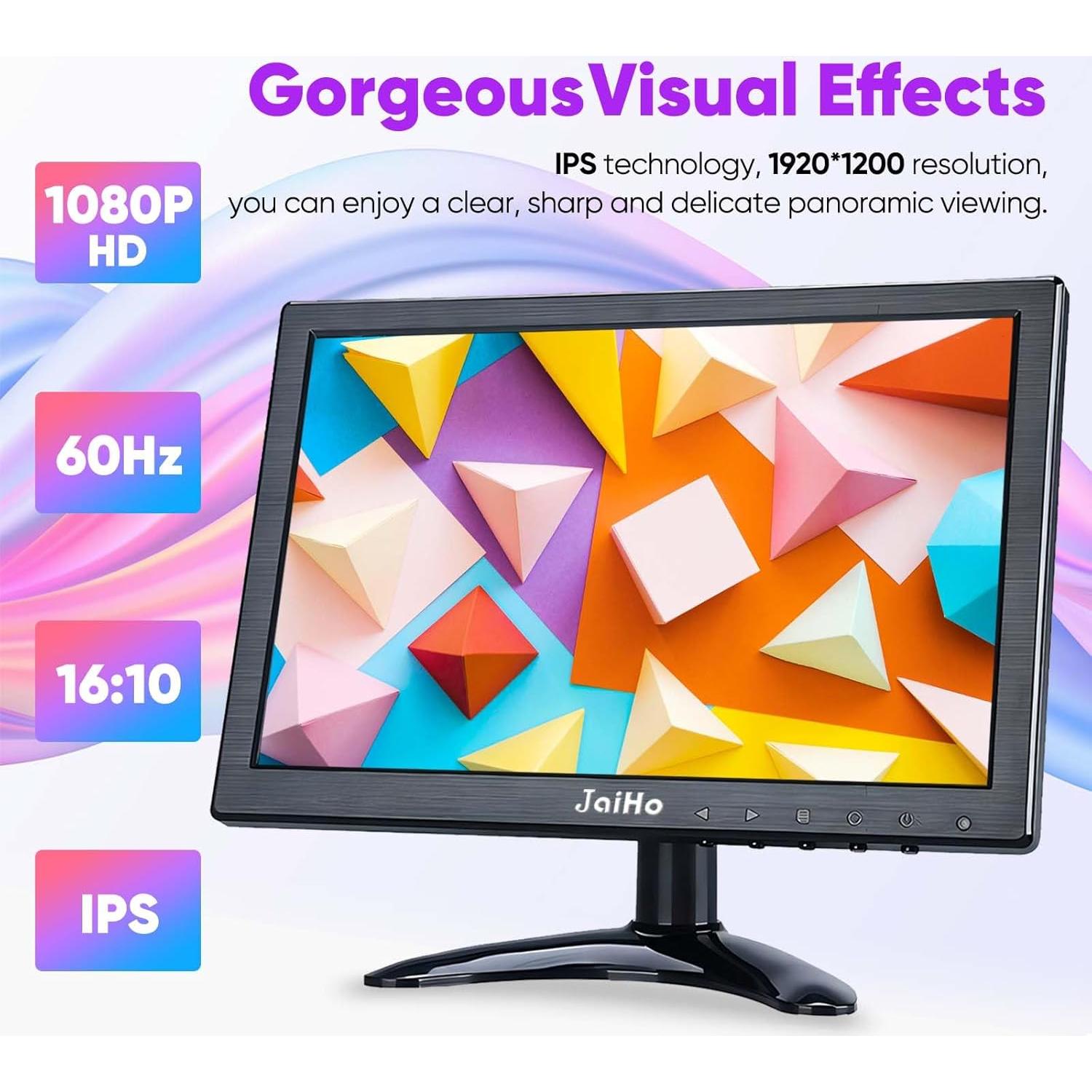 Monitor JaiHo IPS 10.1" HD 1920x1200 Portátil con Altavoz