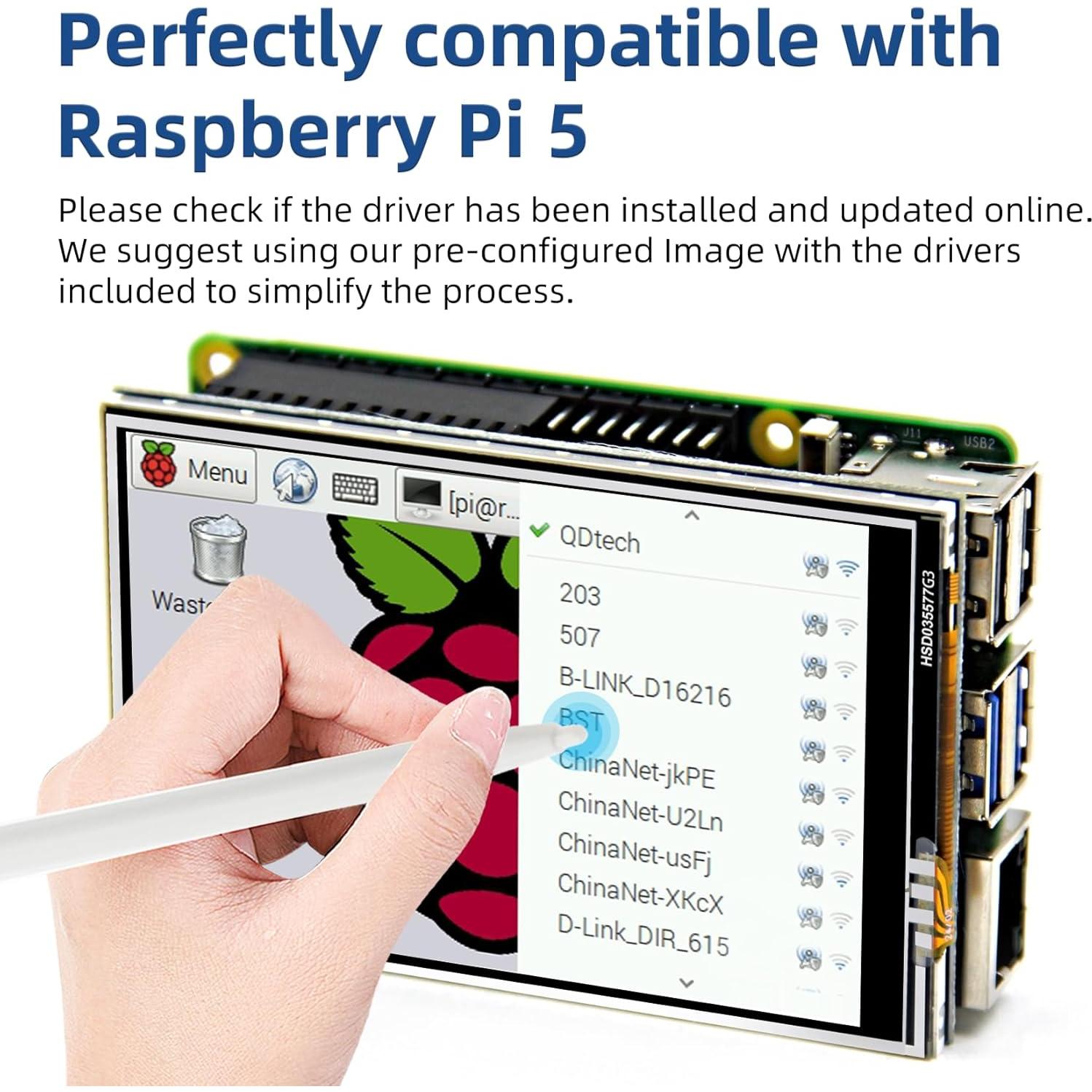 Pantalla LCD TFT 3.5" iPistBit 320x480 para Raspberry Pi