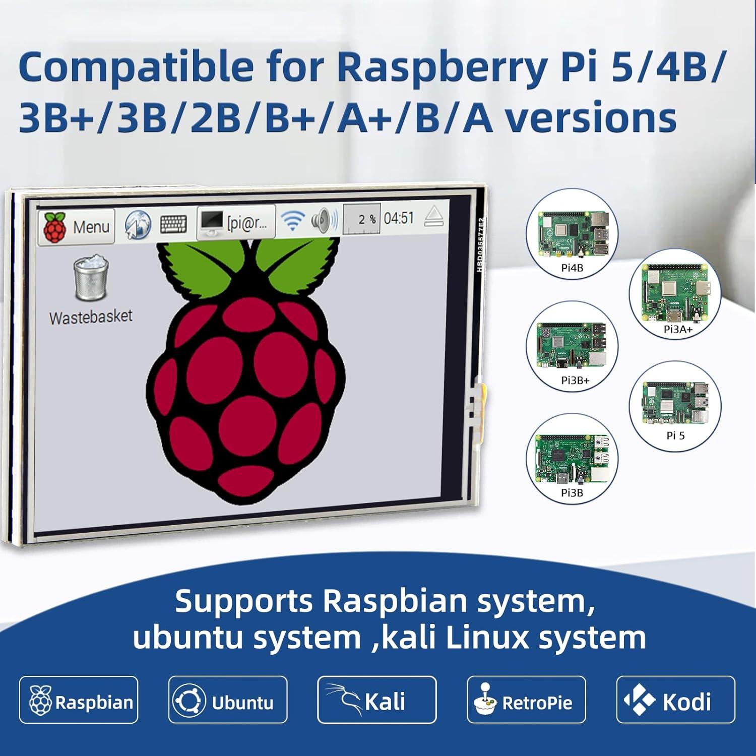 Pantalla LCD TFT 3.5" iPistBit 320x480 para Raspberry Pi
