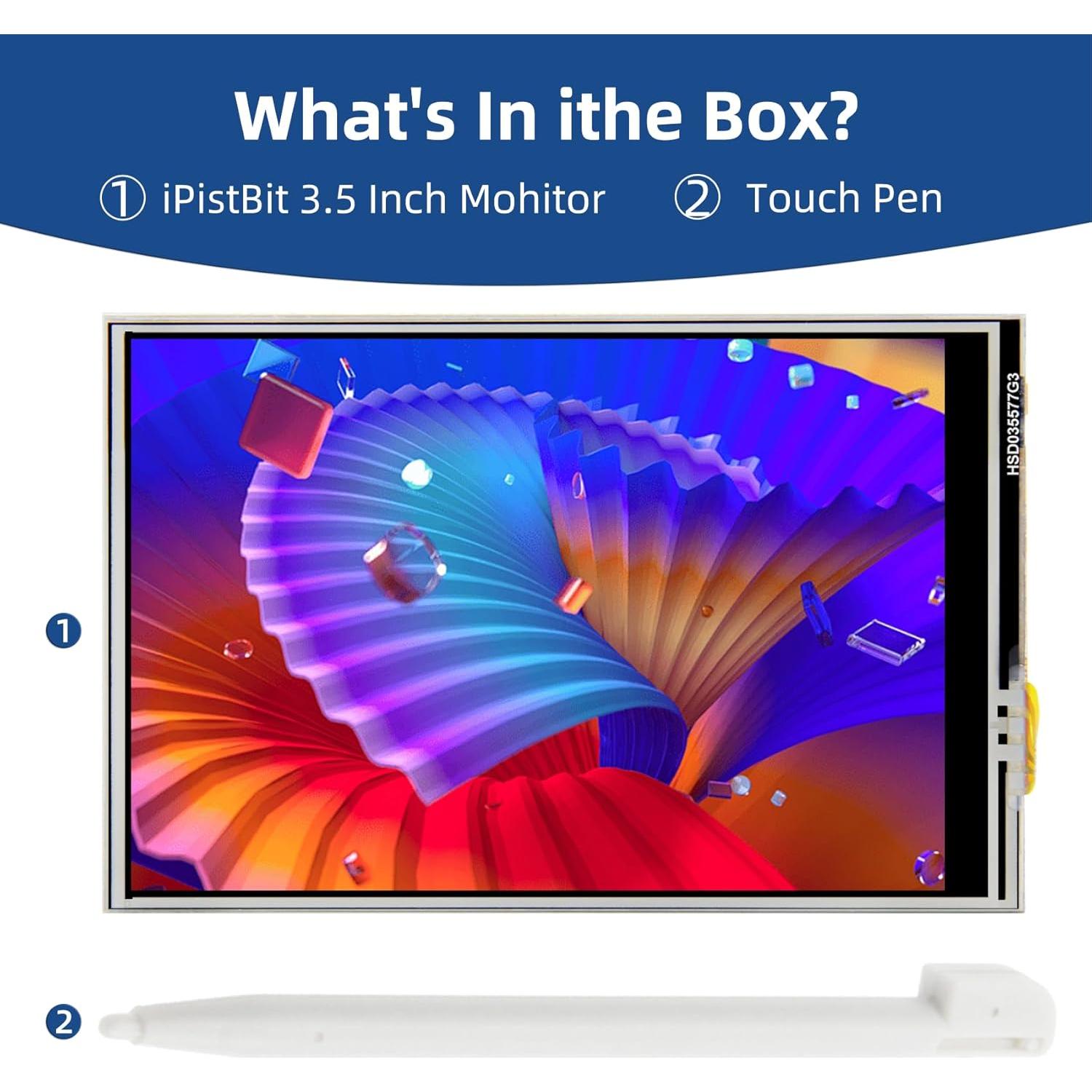 Pantalla LCD TFT 3.5" iPistBit 320x480 para Raspberry Pi