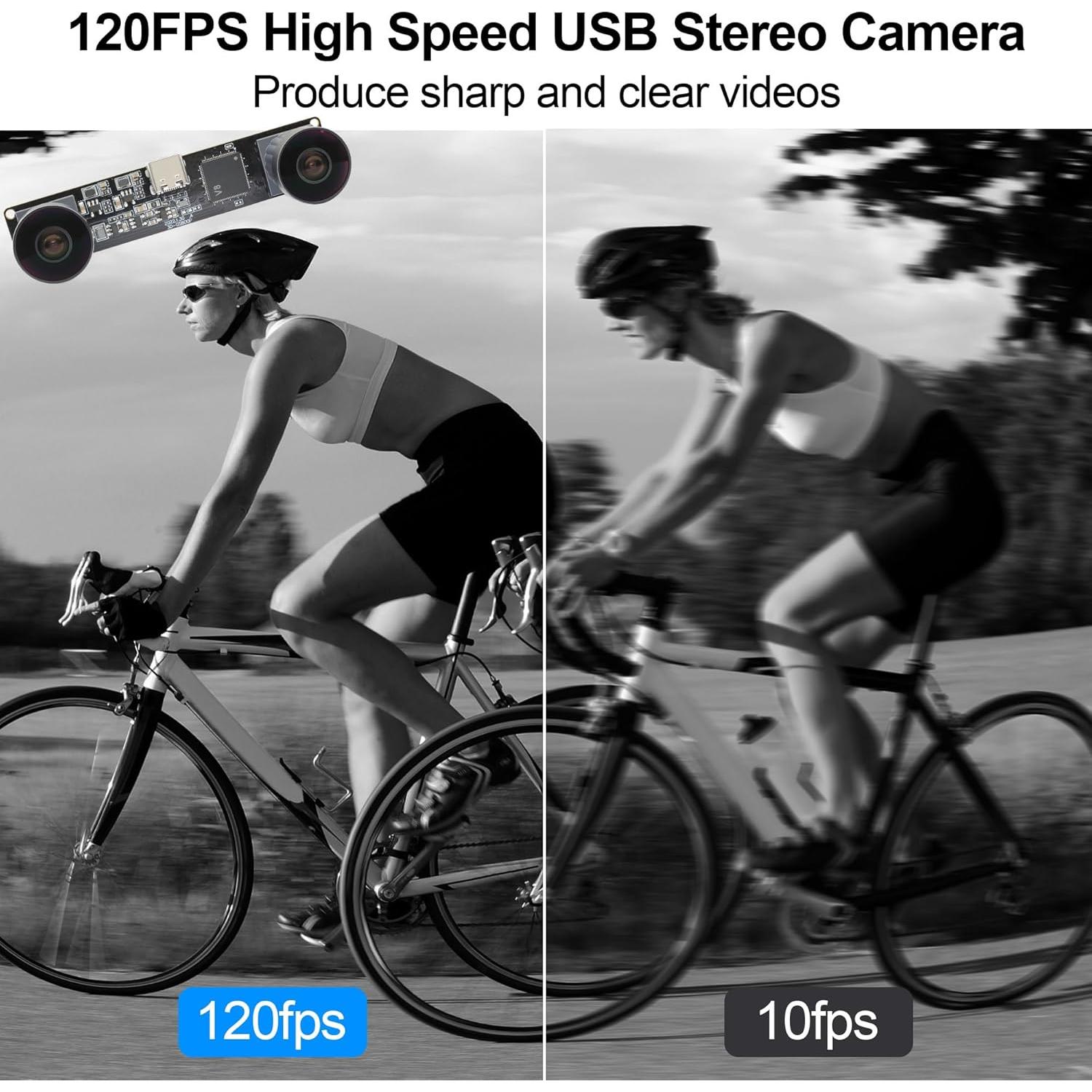 Módulo de Cámara Estéreo USB MMlove 800P 120FPS Monocromático