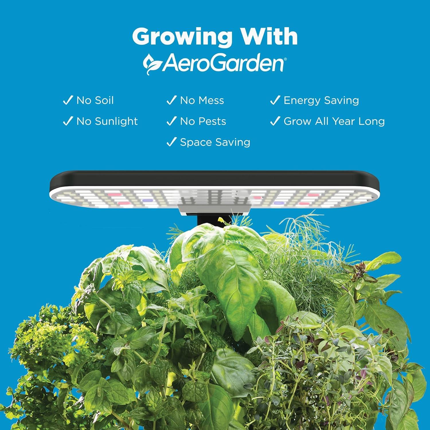 AeroGarden Harvest 2.0 Jardín Hidropónico 6 Cápsulas LED
