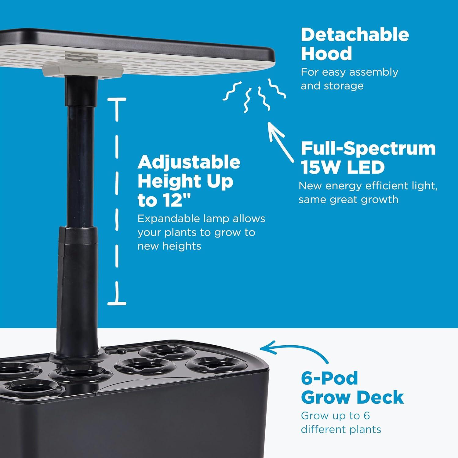 AeroGarden Harvest 2.0 Jardín Hidropónico 6 Cápsulas LED
