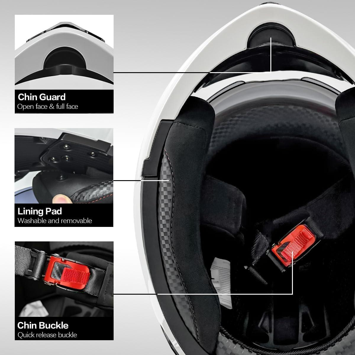 Casco Modular TTMiku CHJMK001 Doble Visor Unisex Adulto