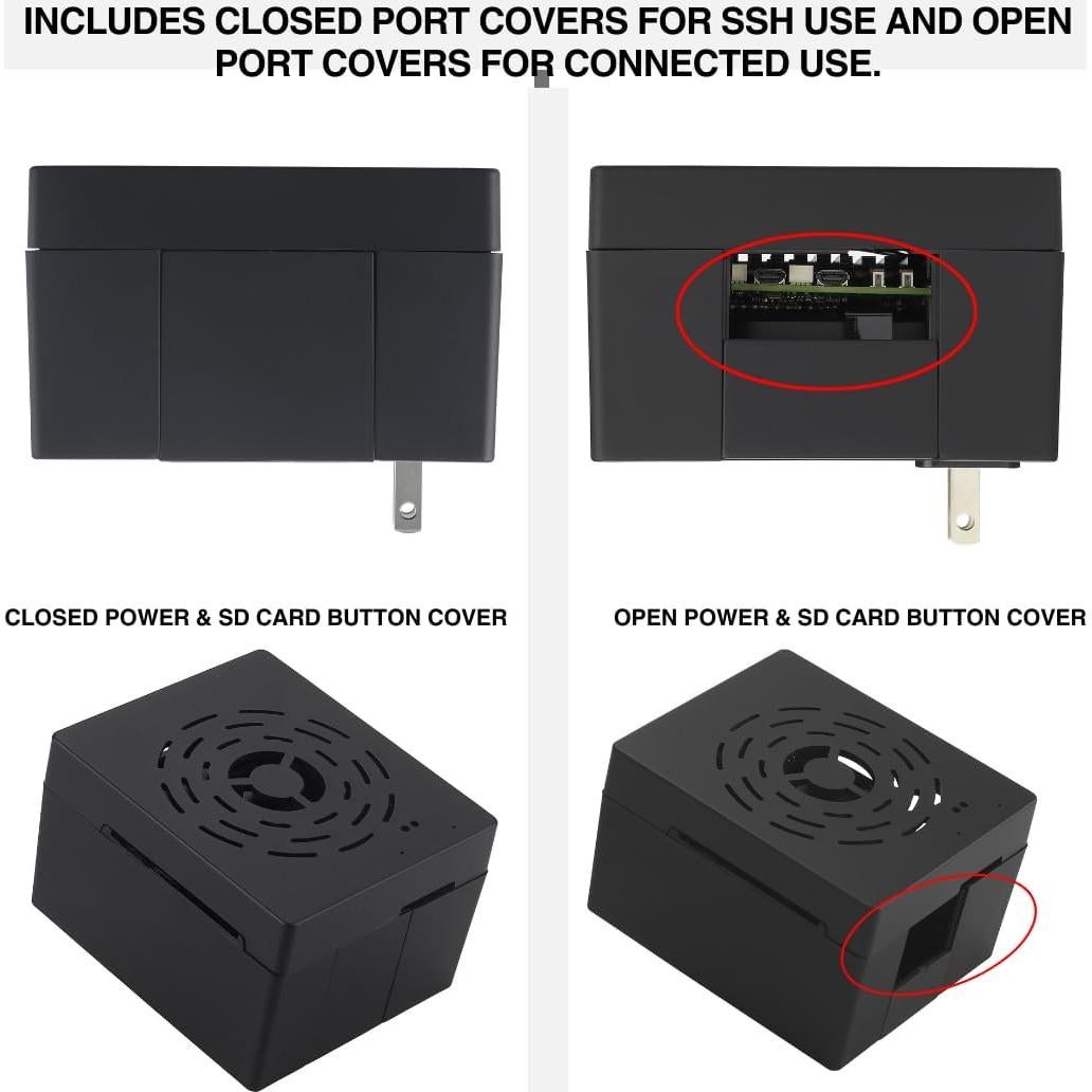 Vilros Plug 'n' Pi para Raspberry Pi 5 - Caja con Ventilador