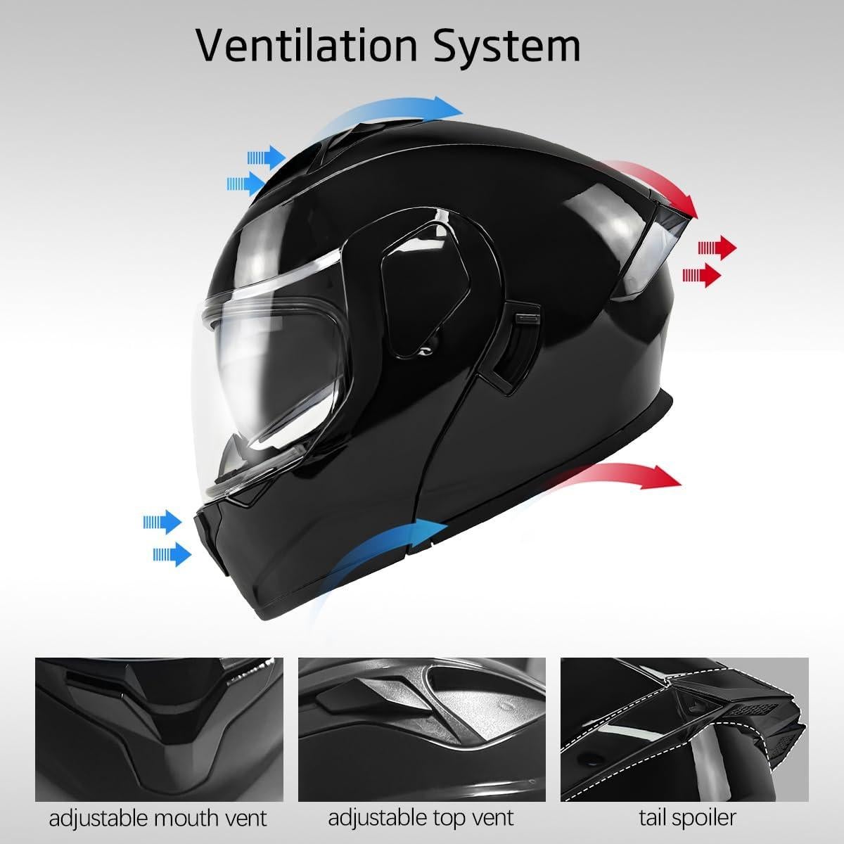 Casco Modular TTMiku CHJMK001 Doble Visor Unisex Adulto
