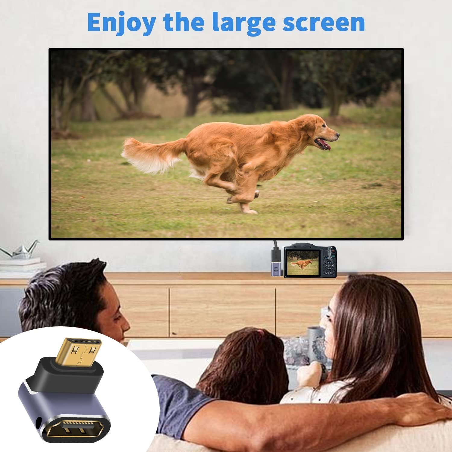 Adaptador Mini HDMI a HDMI Duttek 8K con LED - Paquete de 2