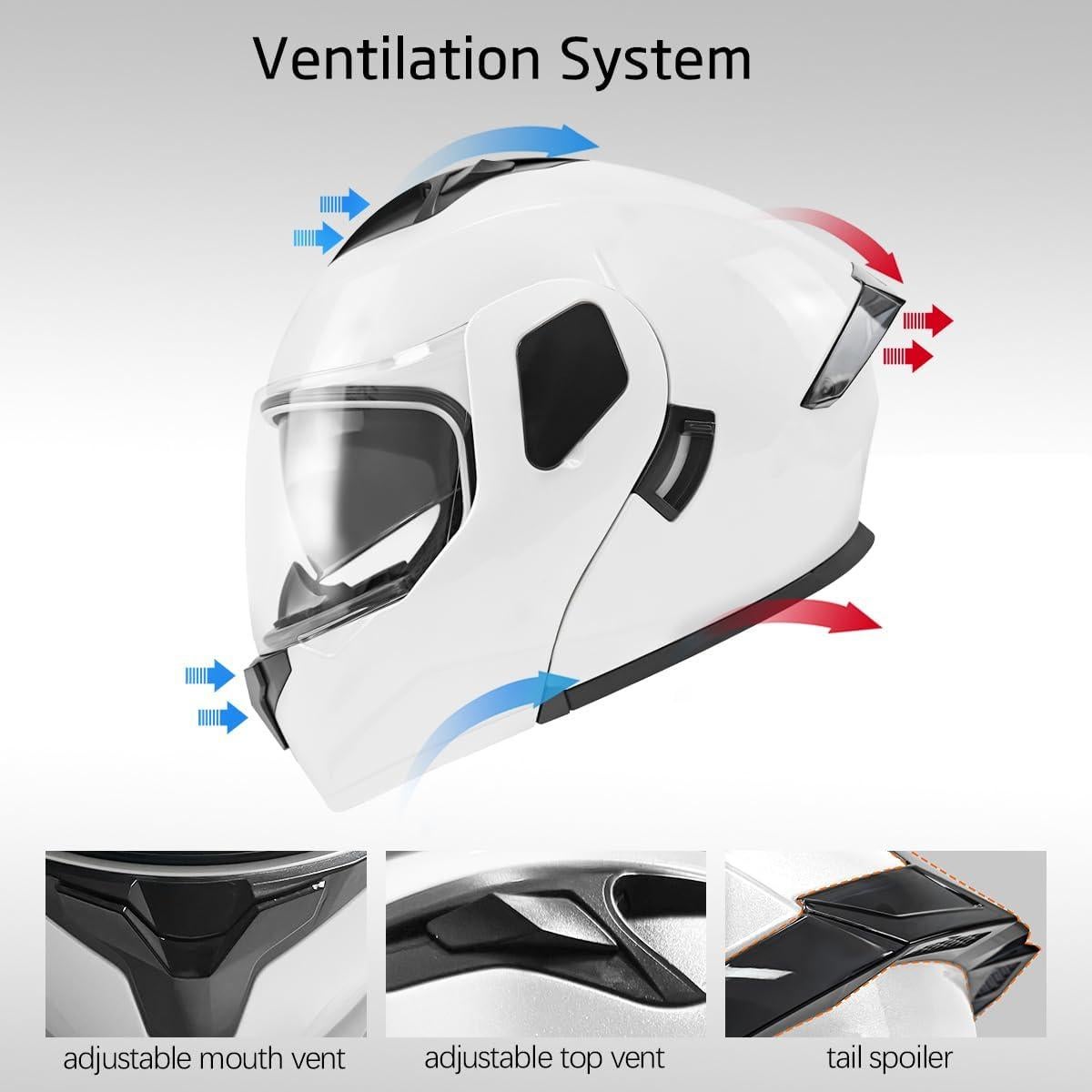 Casco Modular TTMiku CHJMK001 Doble Visor Unisex Adulto
