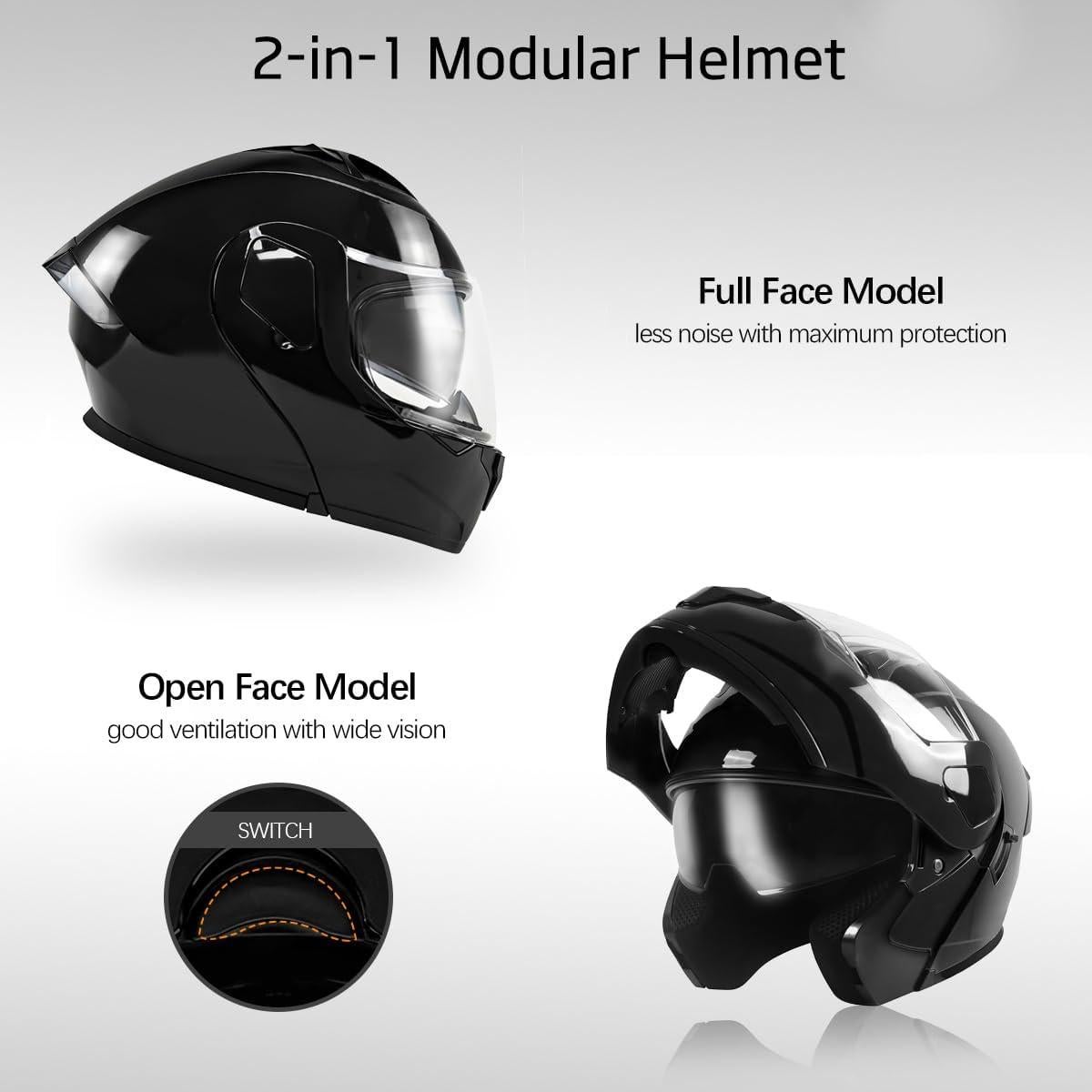 Casco Modular TTMiku CHJMK001 Doble Visera Unisex 55-62cm