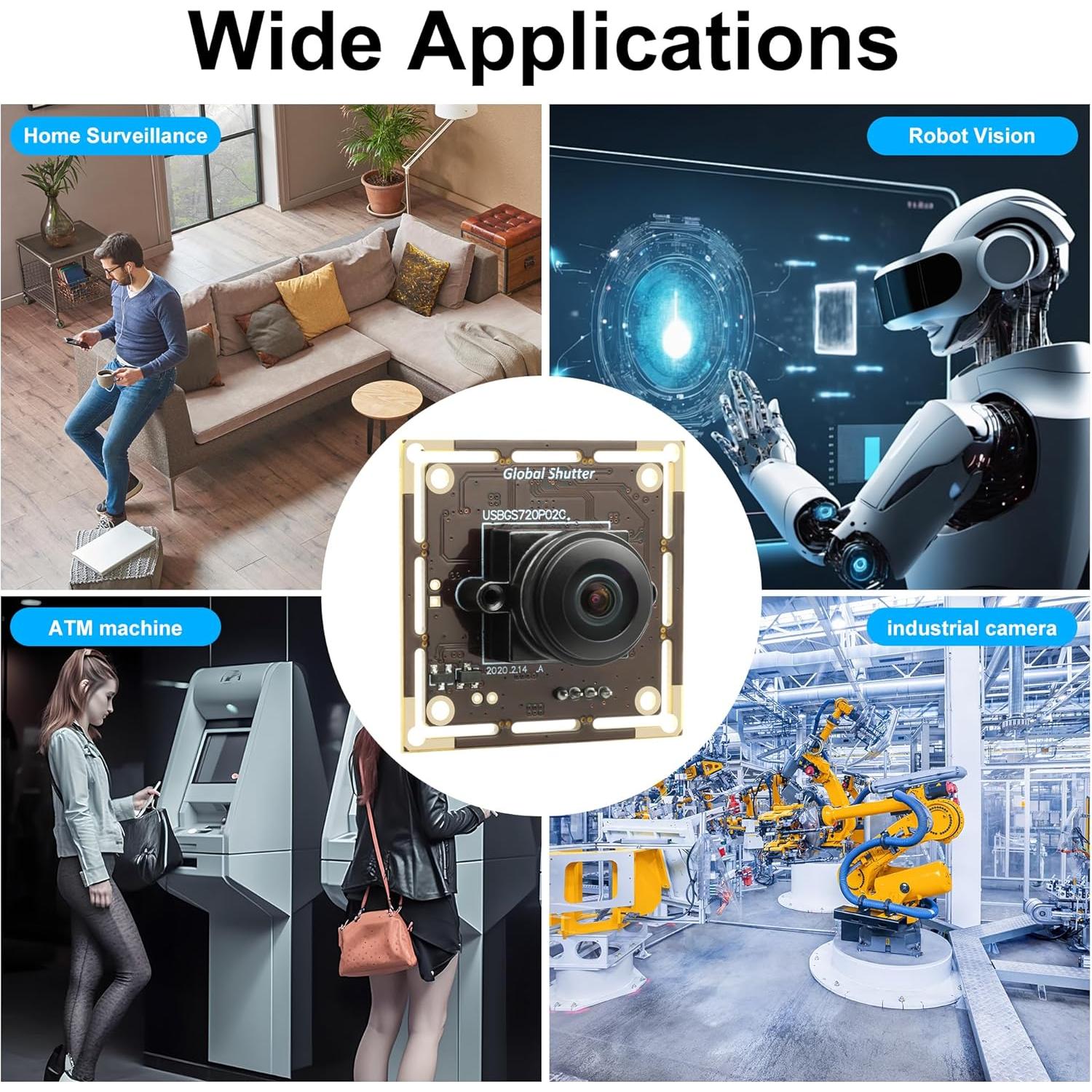 Cámara USB 1MP MMlove 720P 60fps Lente Ojo de Pez 170°