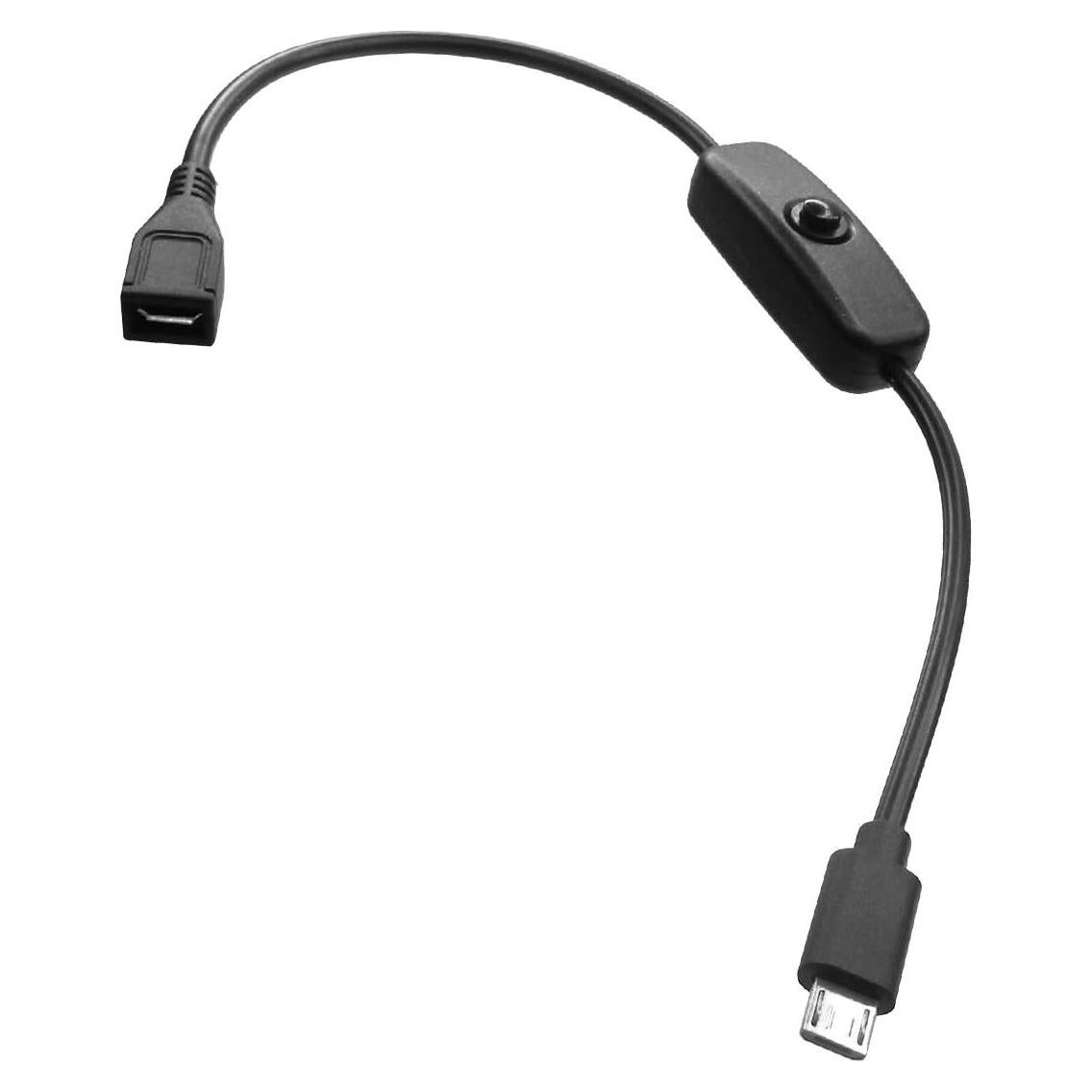 Cable USB 2.0 Micro USB HomeSpot 28 cm con interruptor