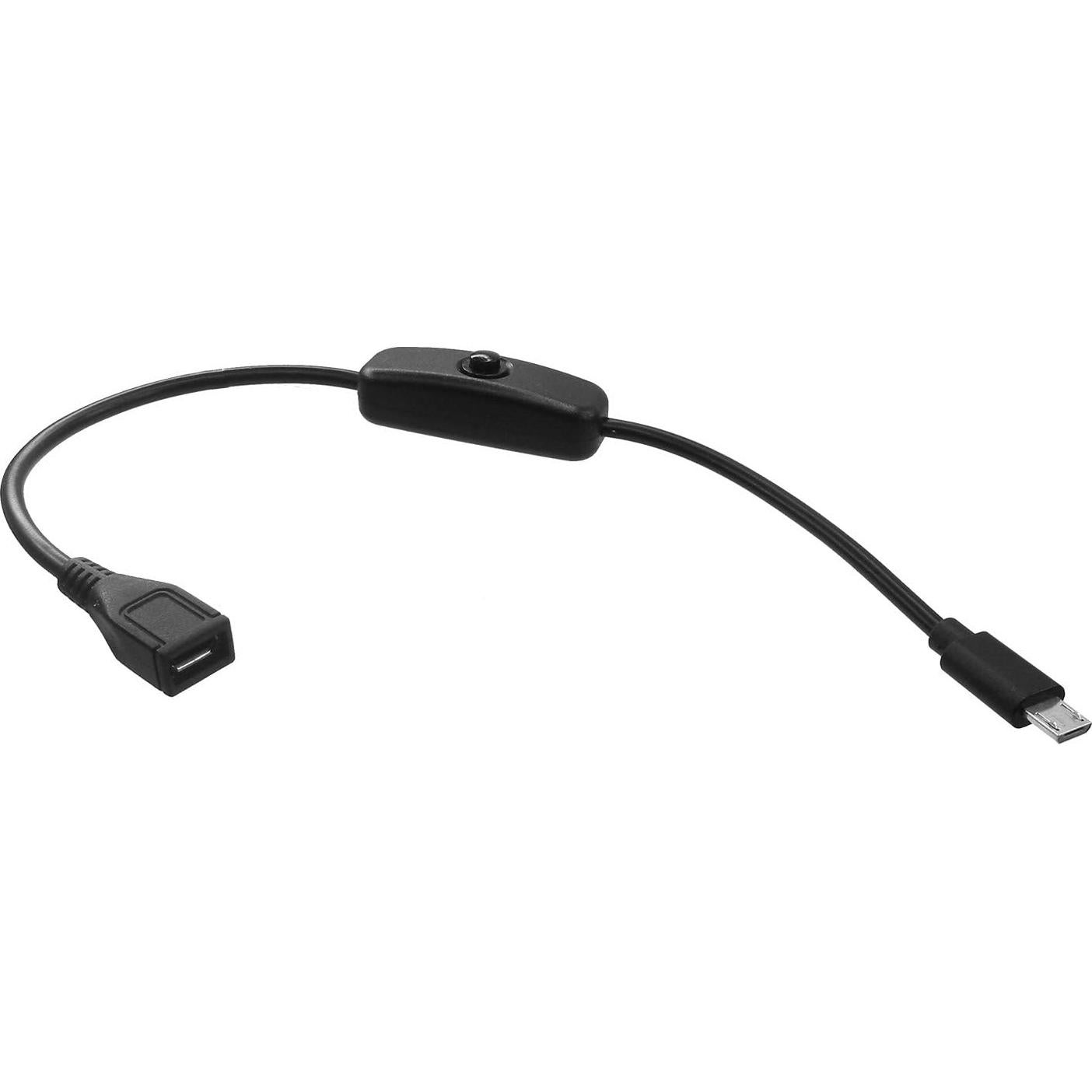 Cable USB 2.0 Micro USB HomeSpot 28 cm con interruptor