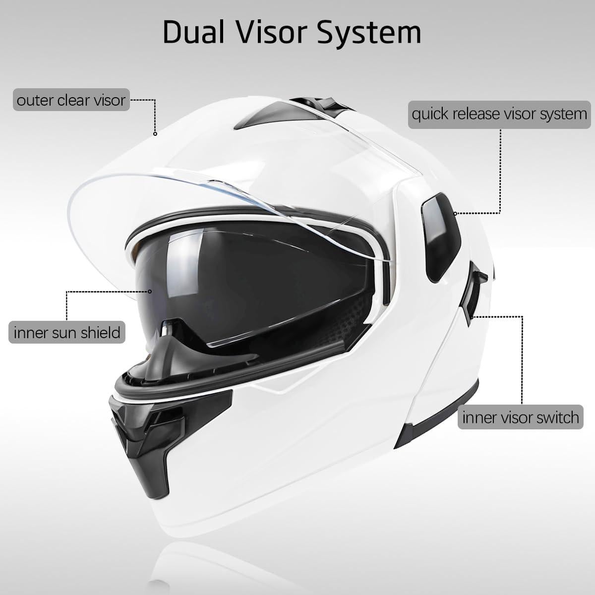 Casco Modular TTMiku CHJMK001 Doble Visera Unisex 55-62cm