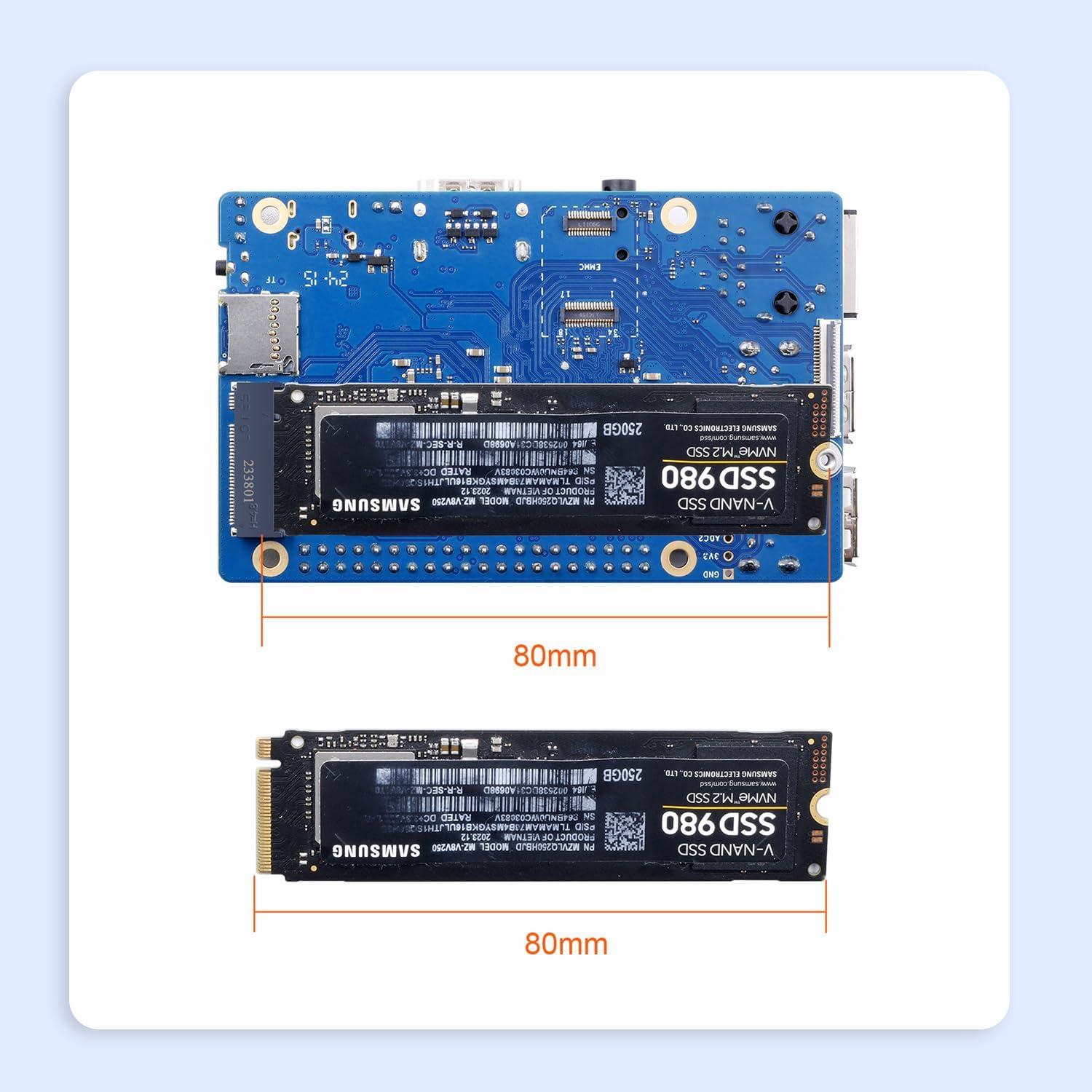 Computadora de Placa Única Orange Pi 3B 2GB Quad-Core