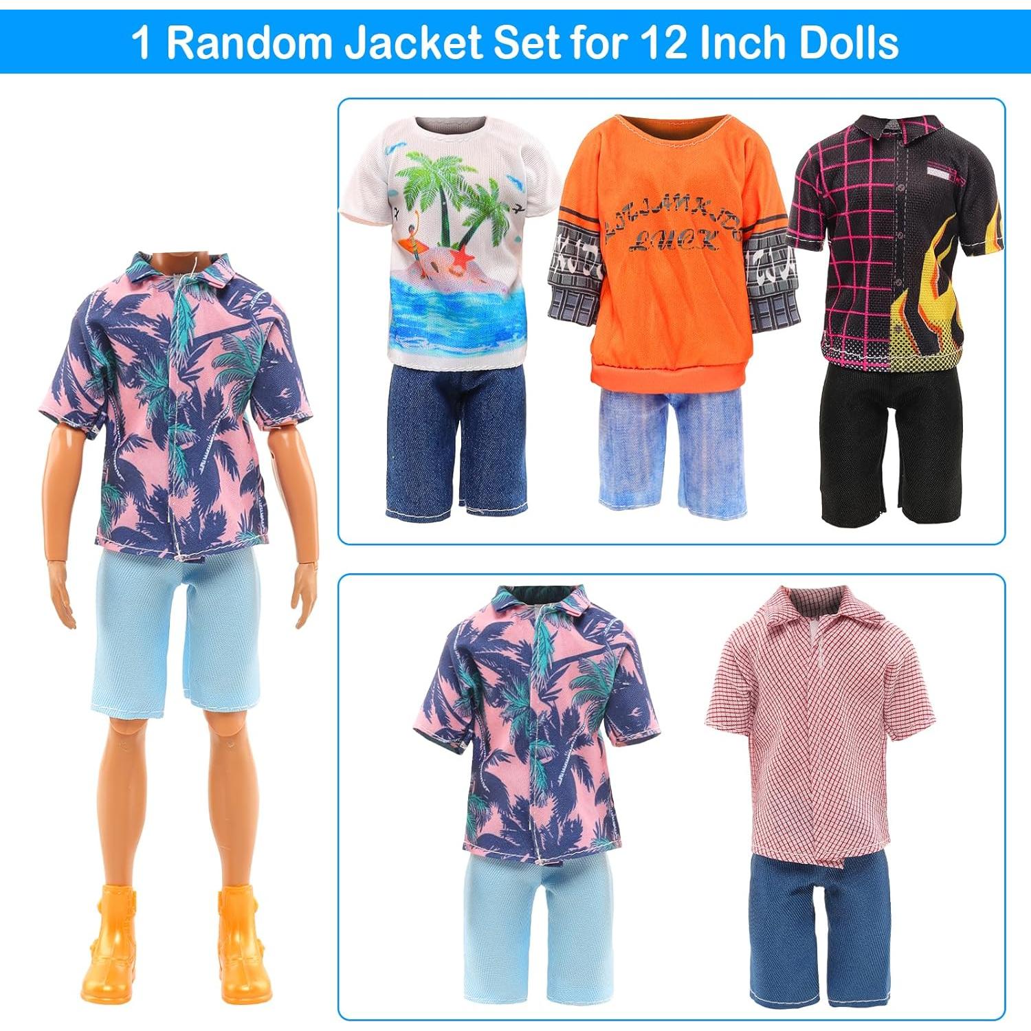 Lote 12 Ropa y Zapatos para Muñecos Niños Miunana 30 cm