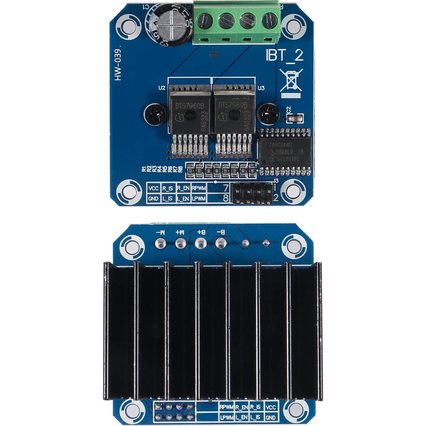 3PCS Módulo Controlador de Motor BTS7960 43A PWM para Raspberry Pi