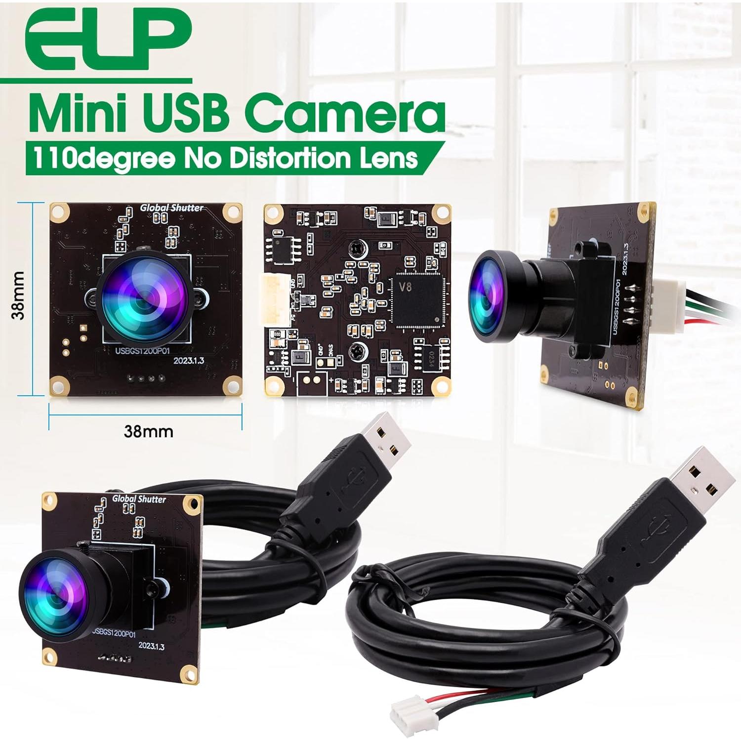 Cámara USB IEights 1080P con Obturador Global y Ángulo Amplio