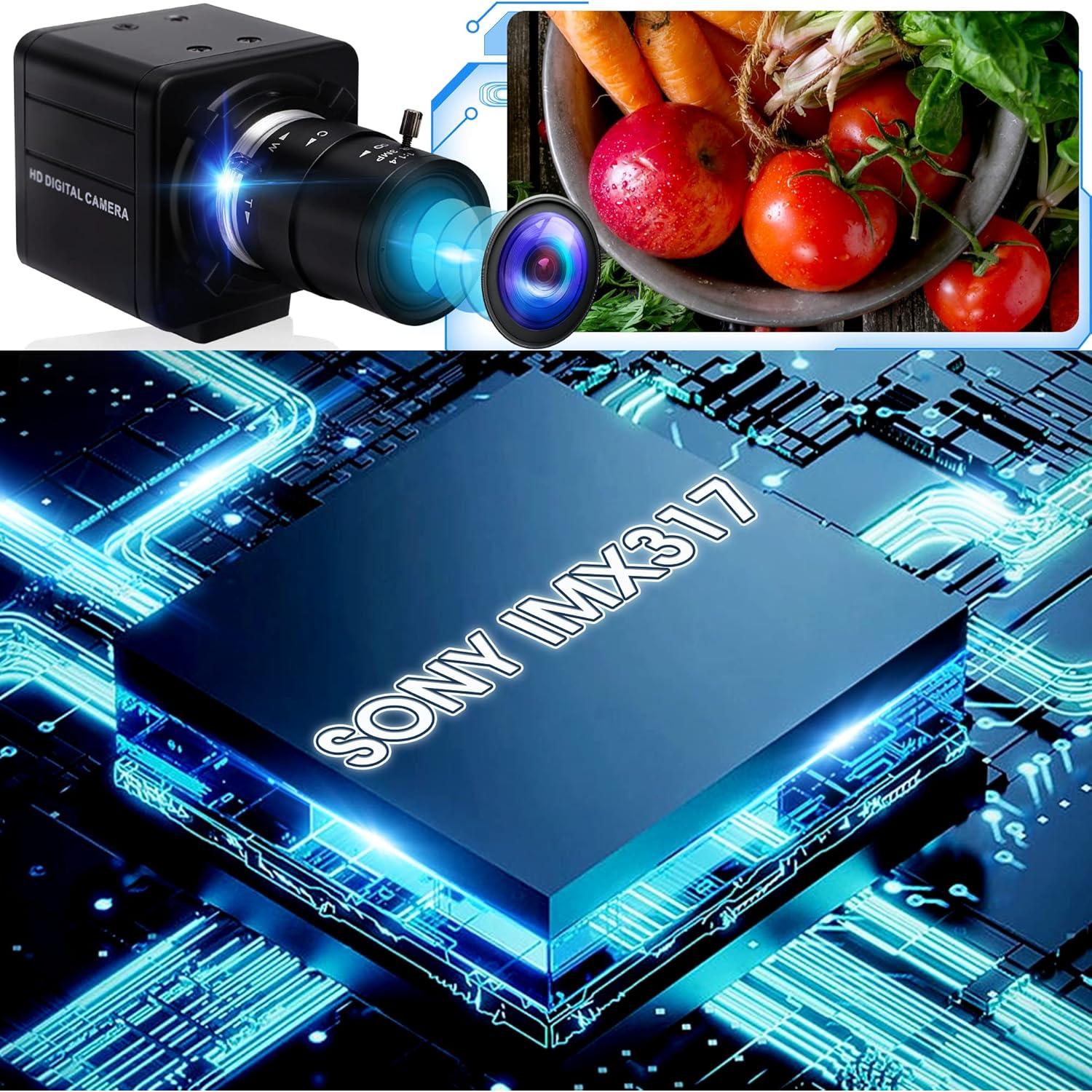 Cámara USB 4K IFWATER IMX317 Lente Varifocal 2.8-12mm