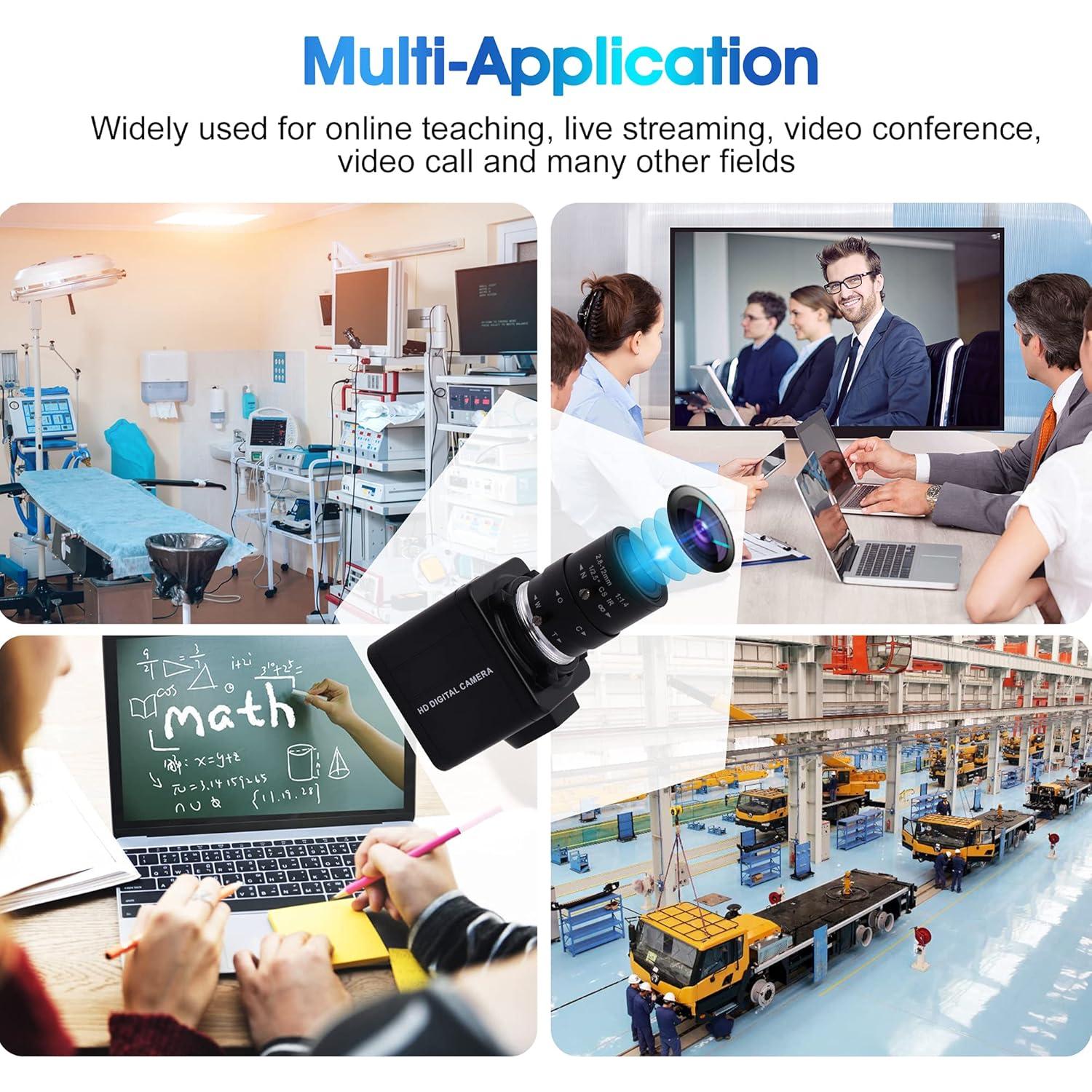 Cámara USB 4K IFWATER IMX317 Lente Varifocal 2.8-12mm