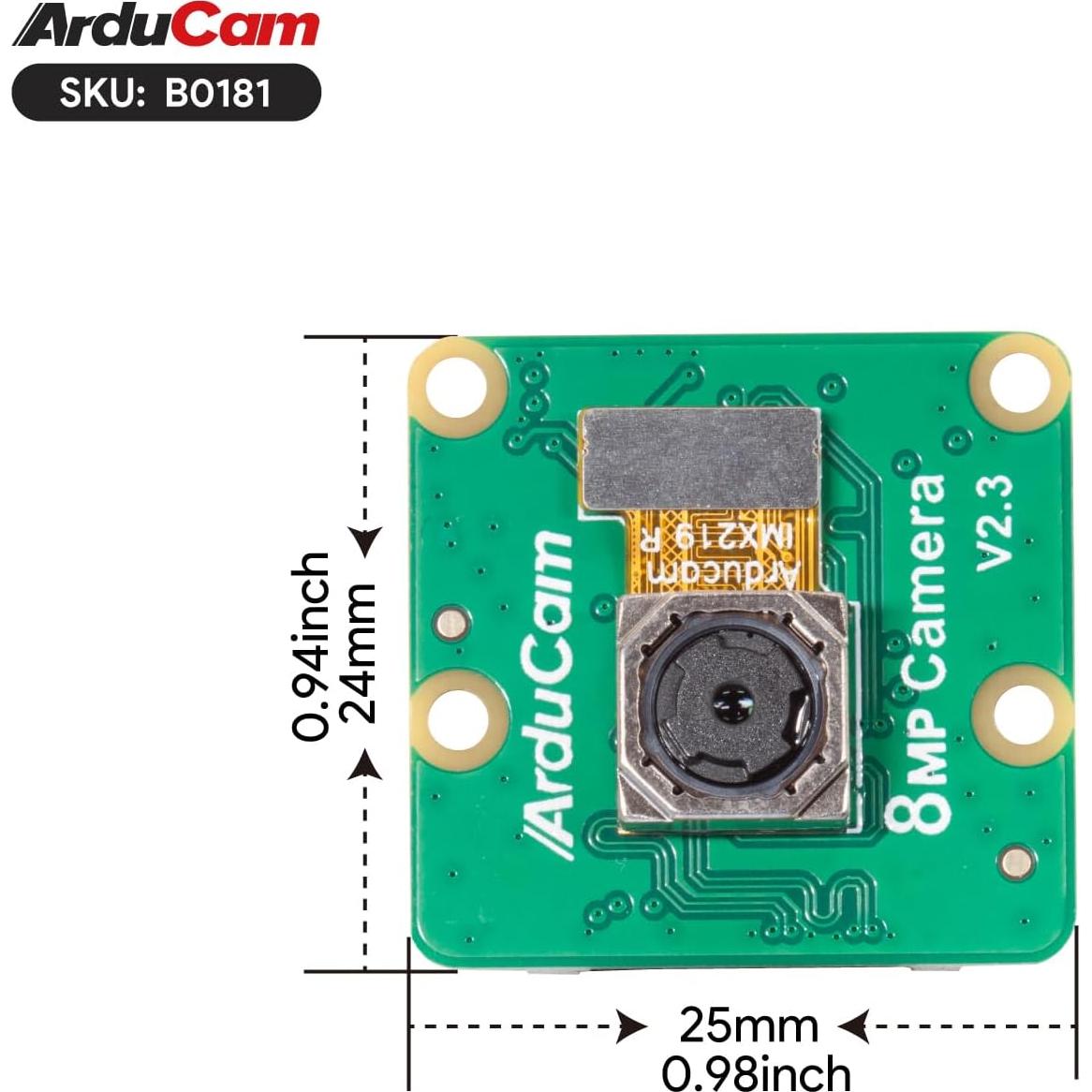 Cámara Arducam 8MP IMX219 Autofoco 3280x2464px para NVIDIA Jetson