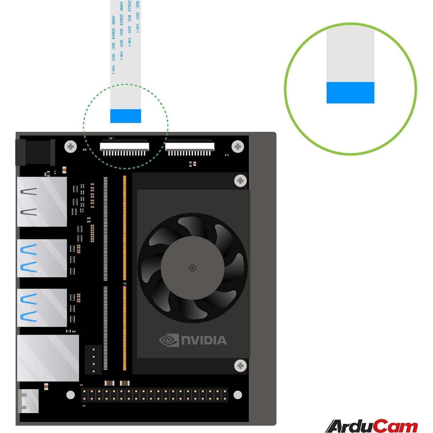 Cámara Arducam 8MP IMX219 Autofoco 3280x2464px para NVIDIA Jetson