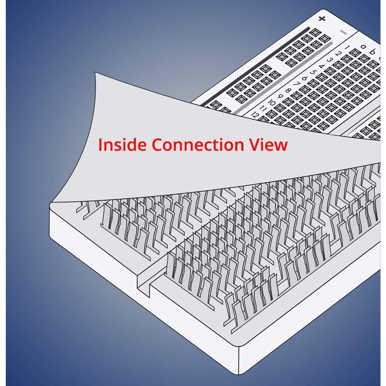 Kit de Cables Puente y Protoboard Deyue 830 Puntos