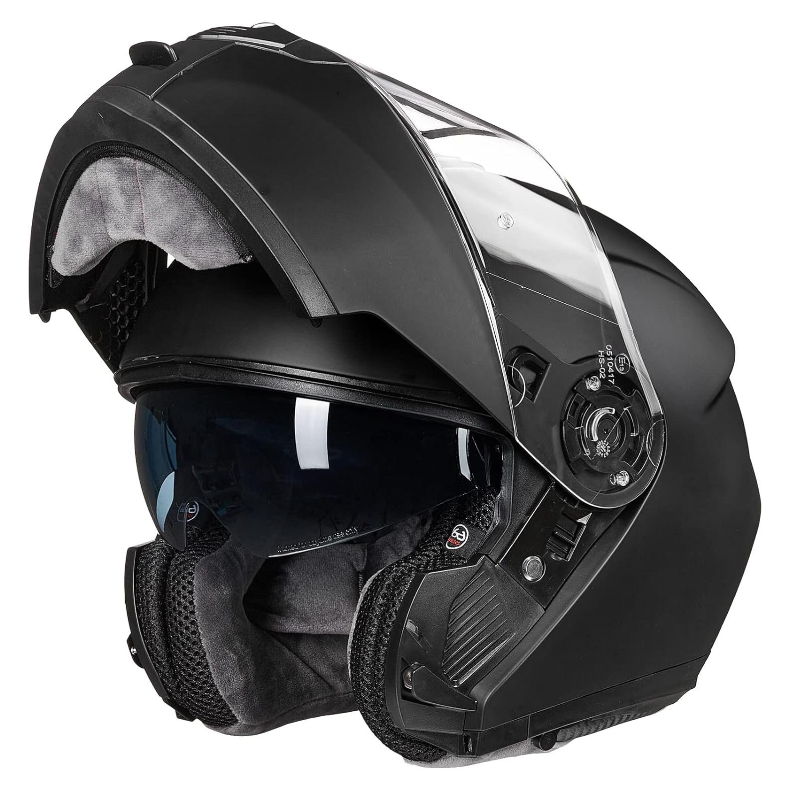 Casco Modular ILM 159 para Motocicleta Negro Mate XX-Large