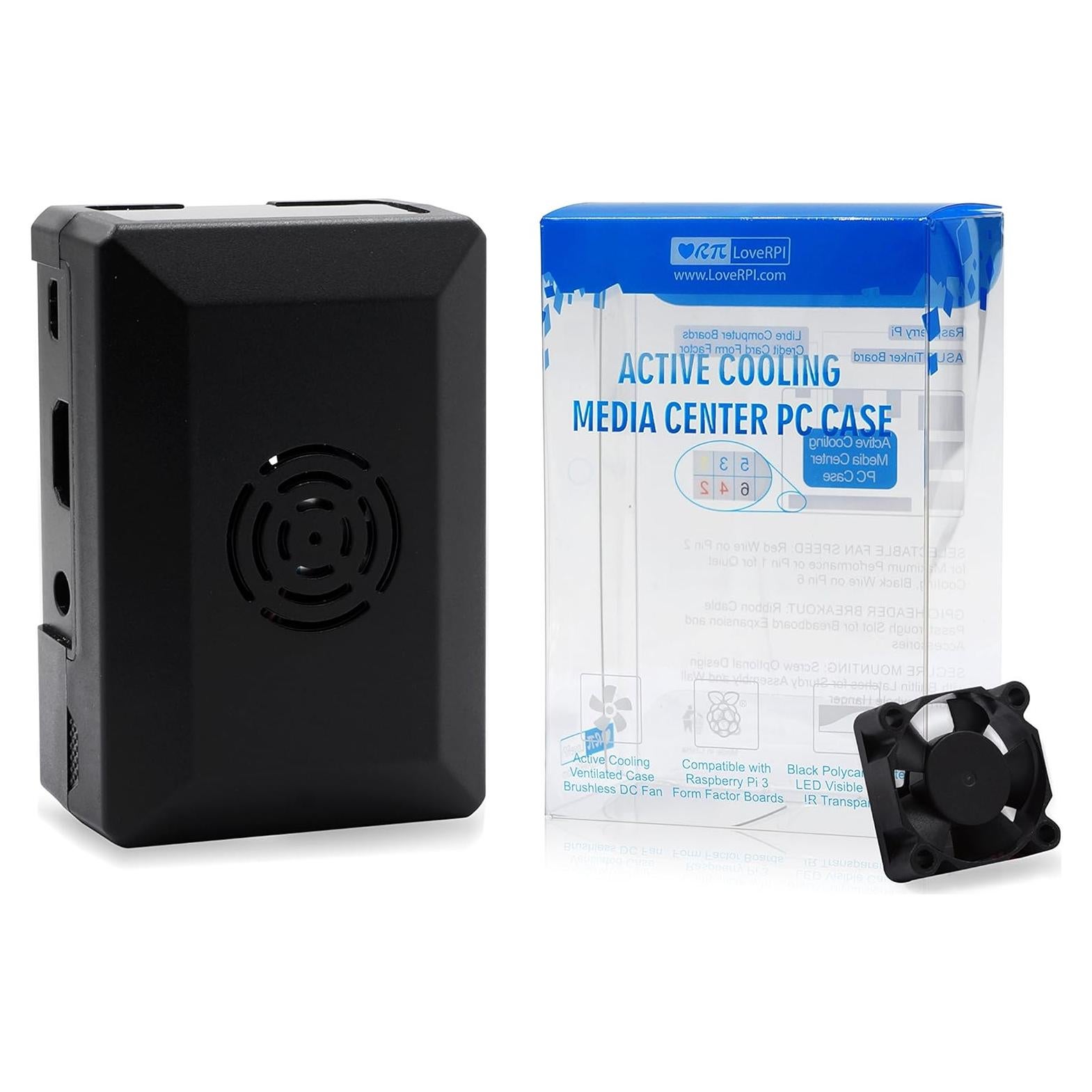 Caja de Enfriamiento Activo LoveRPi para Raspberry Pi 3 B+ y Tinker Board