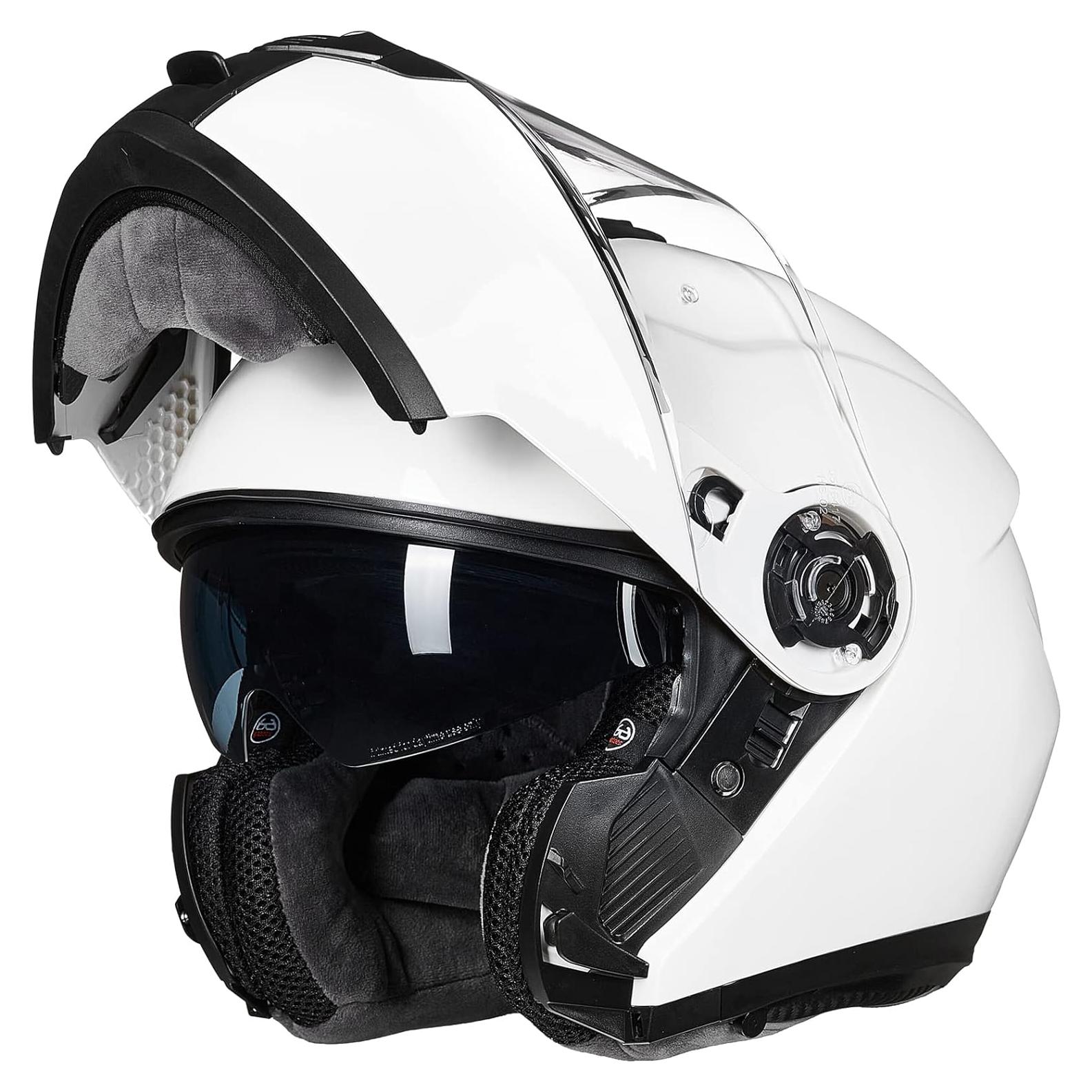Casco Modular ILM 159 para Motocicleta Blanco Grande