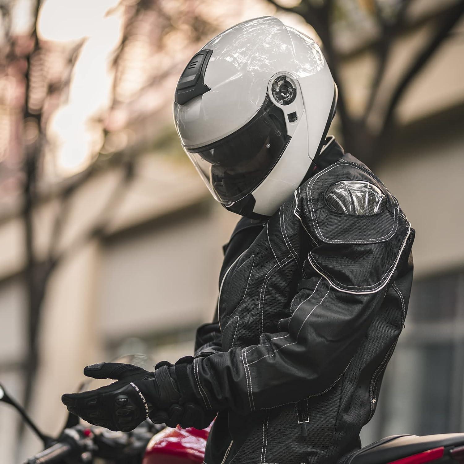 Casco Modular ILM 159 para Motocicleta Blanco Grande