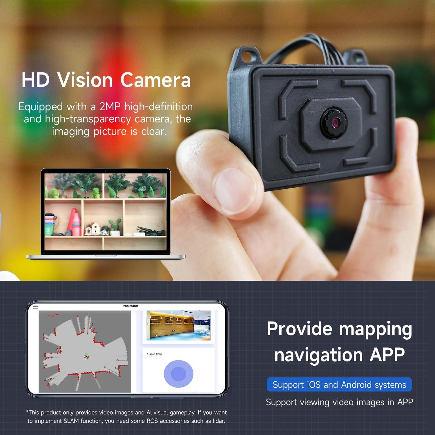 Módulo de Cámara ROS-WiFi Yahboom 2MP Soporte 2DOF