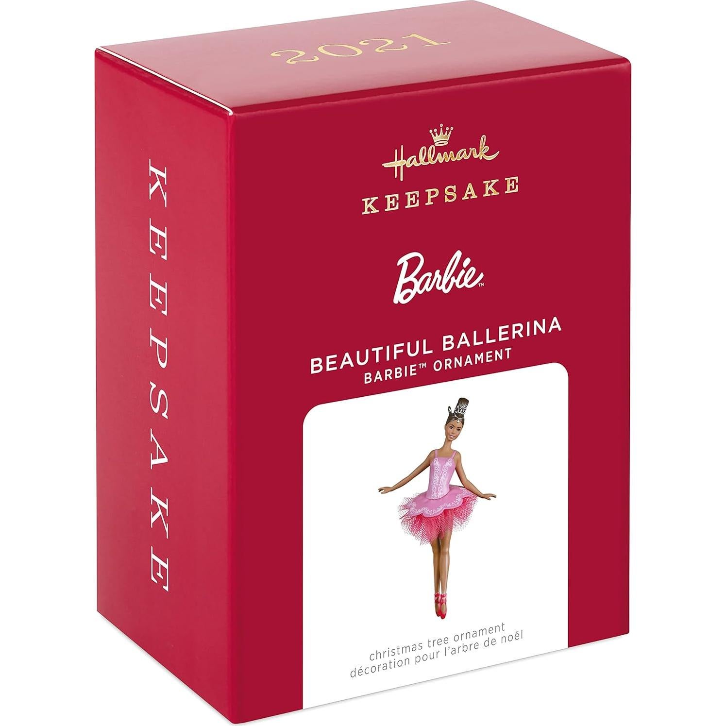 Adorno Navideño Hallmark 2021 Barbie Bella Bailarina 11.14 cm