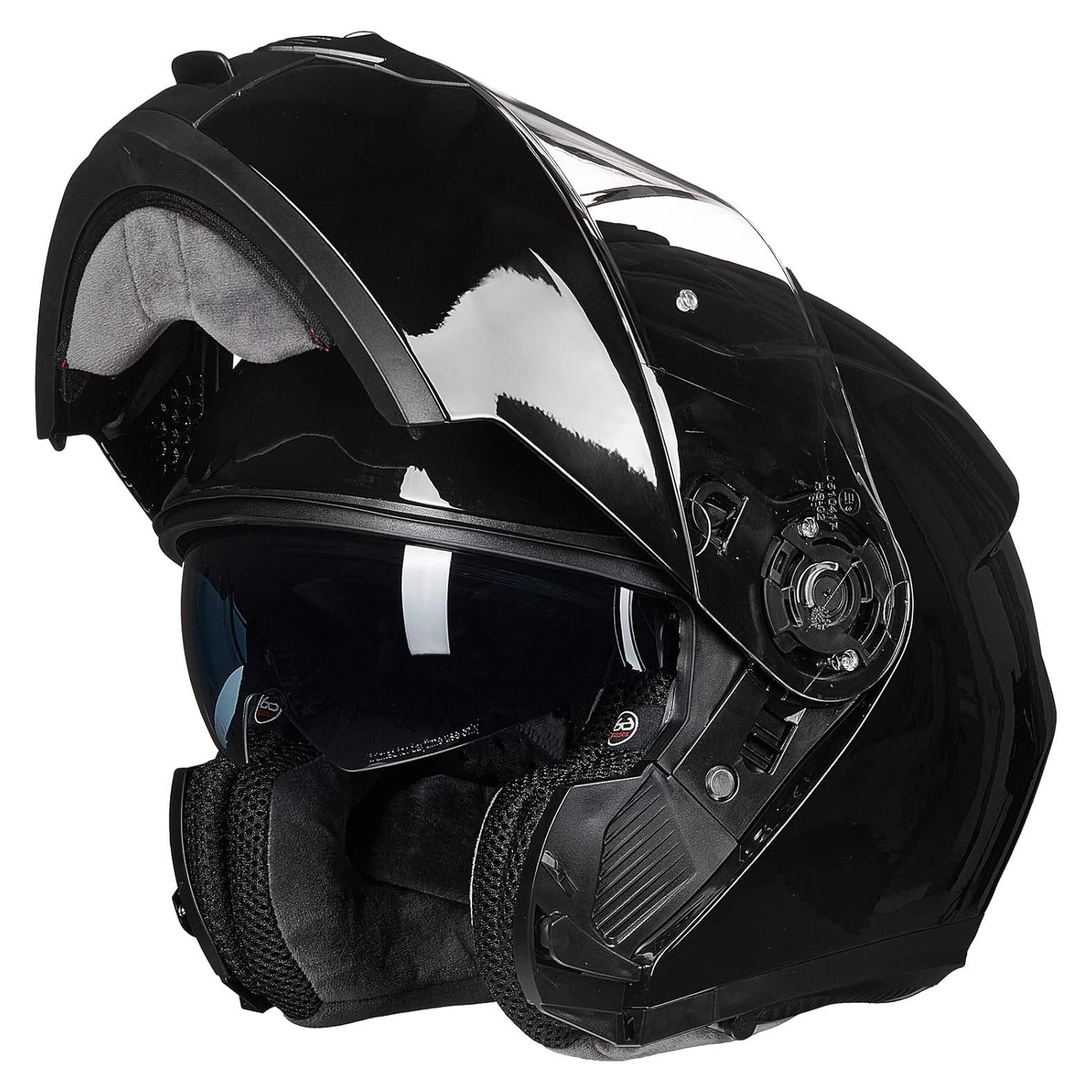 Casco Modular ILM 159 para Motocicleta Mediano Negro