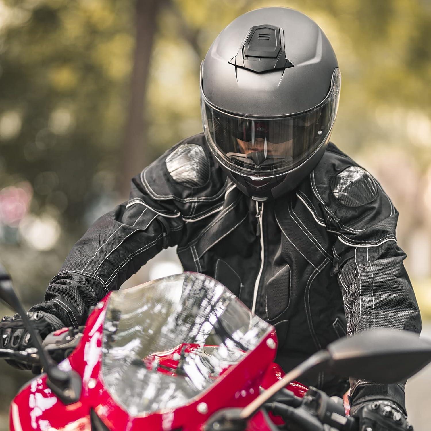 Casco Modular ILM 159 para Motocicleta Gris X-Grande