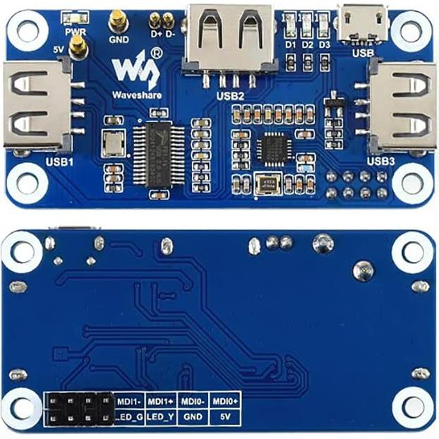 HAT PoE Ethernet USB HUB Coolwell para Raspberry Pi Zero