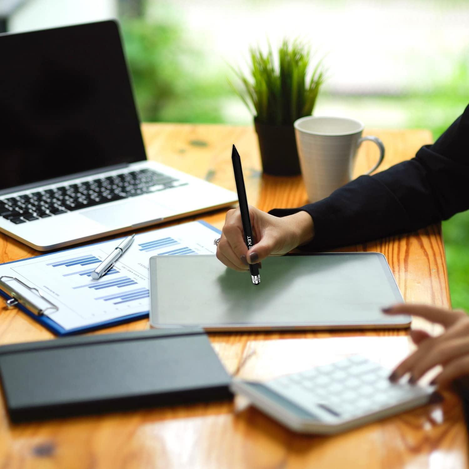 Lápiz Capacitivo 2 en 1 Tek Styz para Pantallas Táctiles - Negro