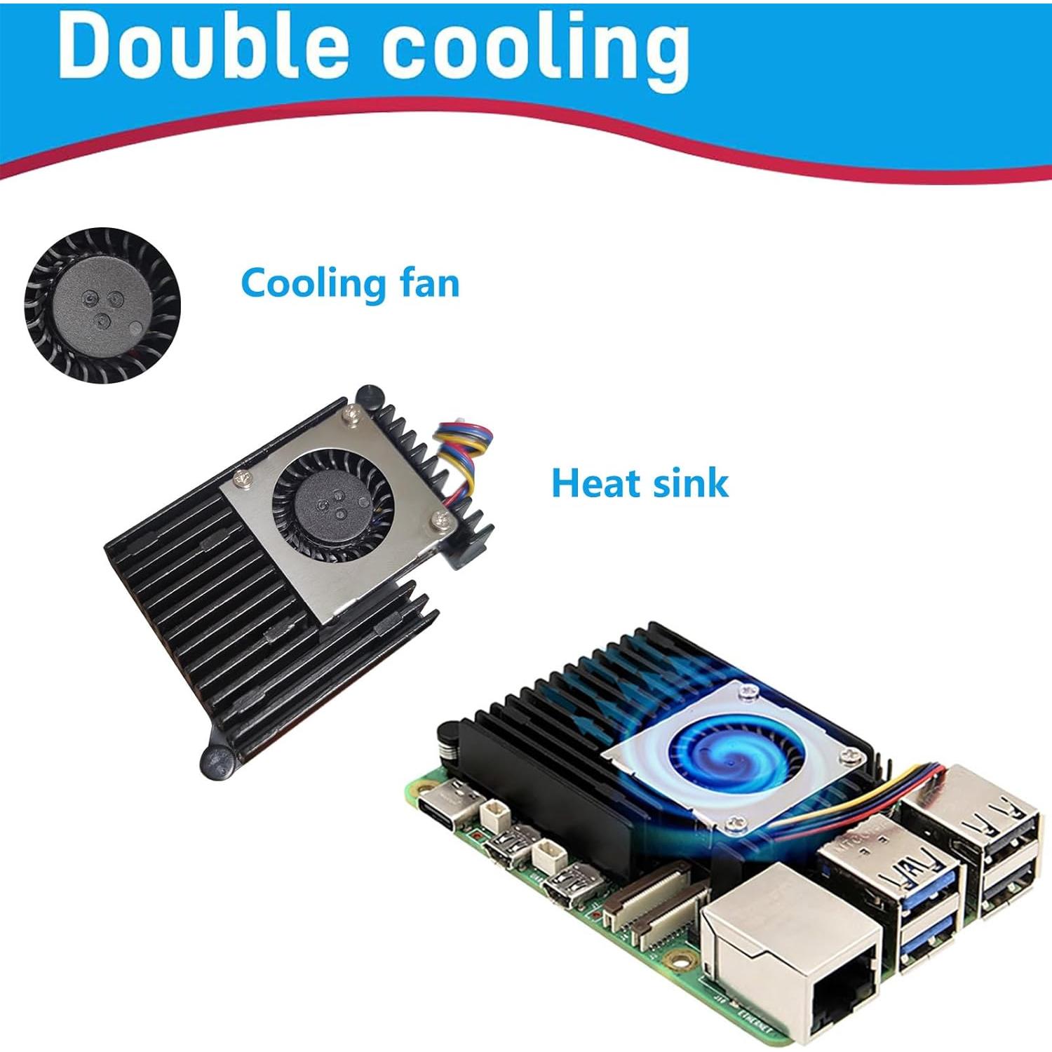 Enfriador Activo WEIYIXING para Raspberry Pi 5 con Ventilador PWM