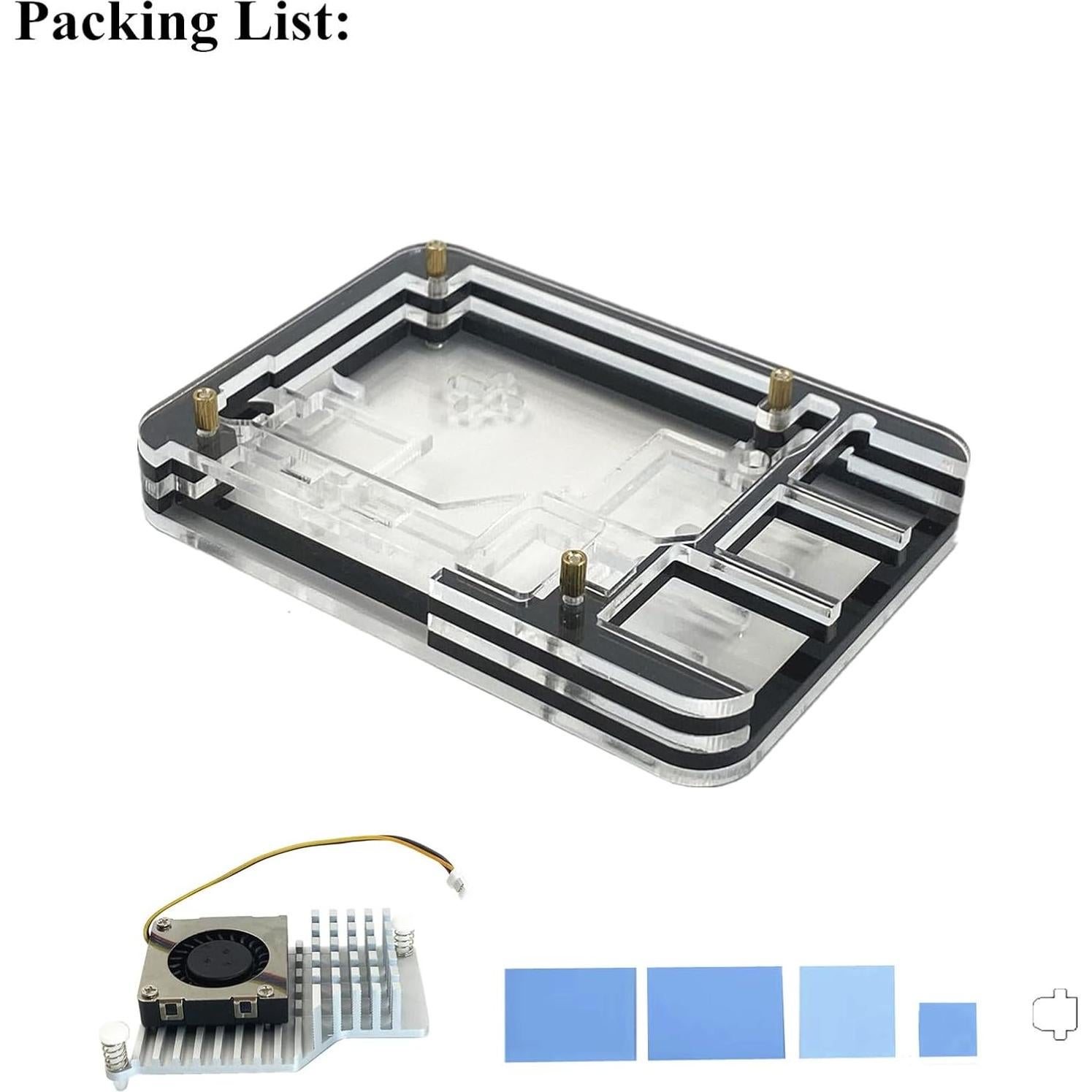 Caja Acrílica para Raspberry Pi 5 WEIYIXING con Enfriador Activo