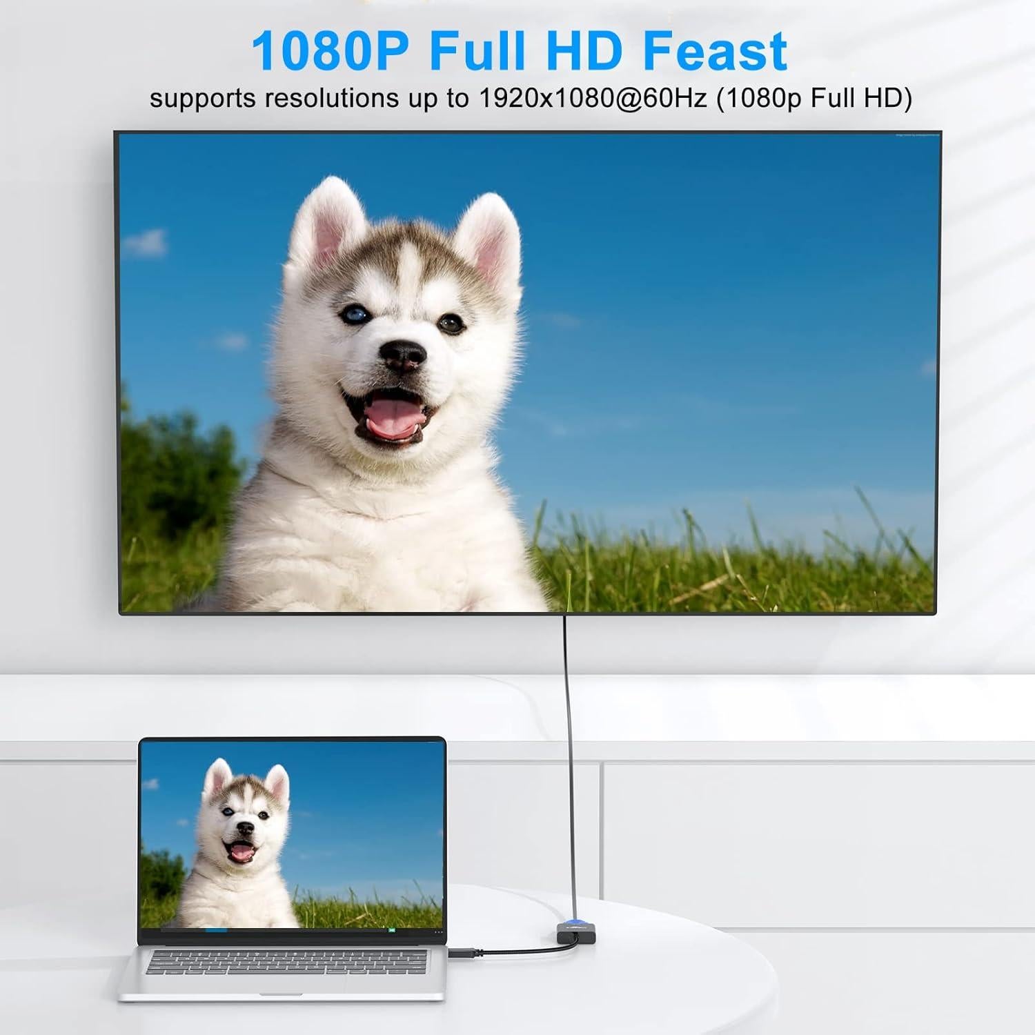 Adaptador HDMI a VGA UV-CABLE 10 Unidades 1080p Full HD